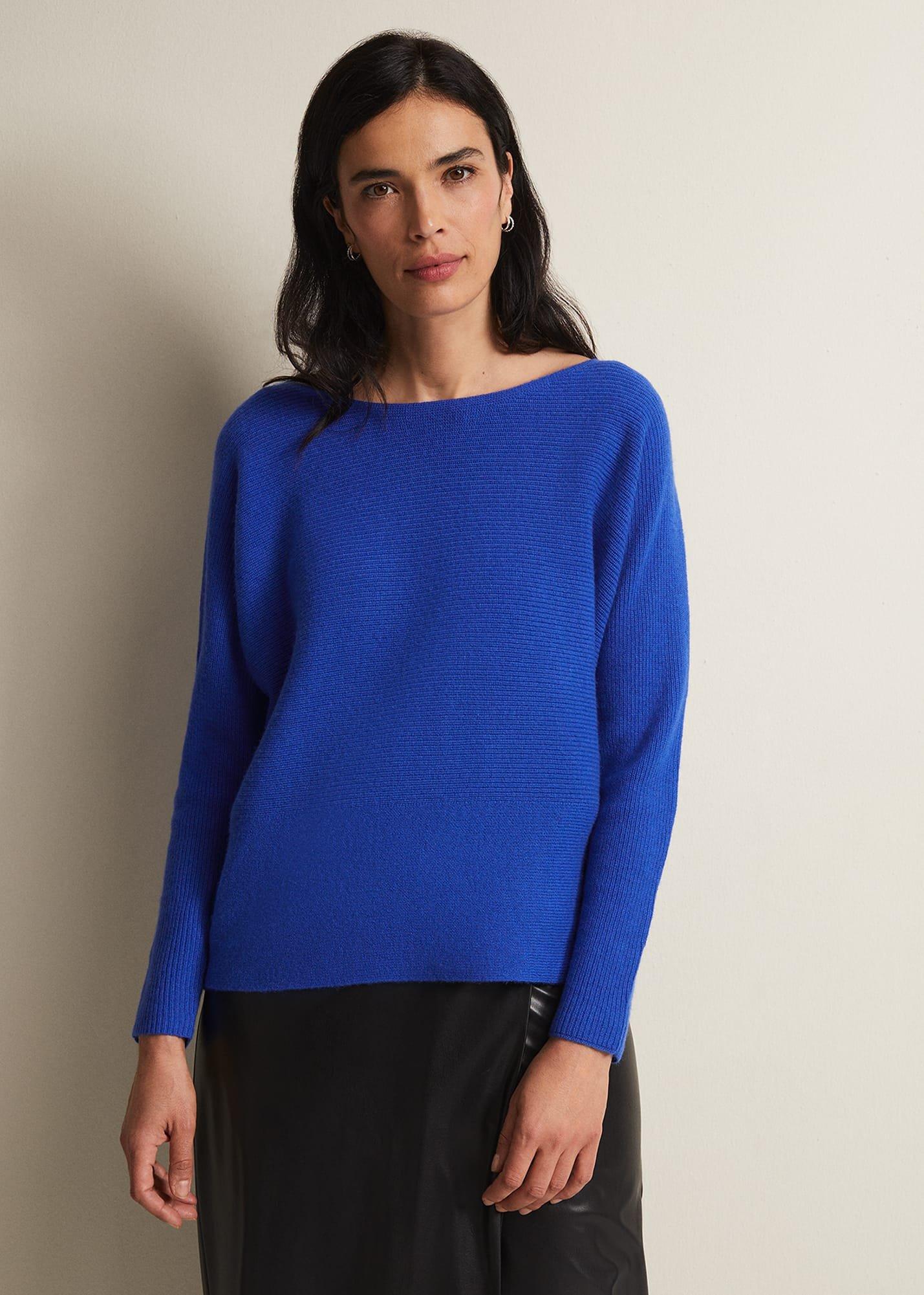 Isabella Blue Wool Cashmere Jumper