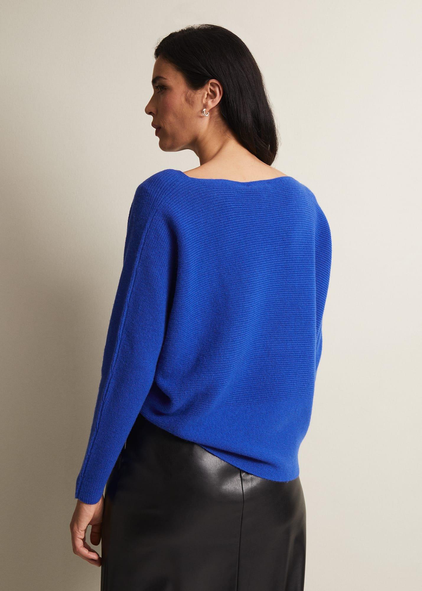 Isabella Blue Wool Cashmere Jumper