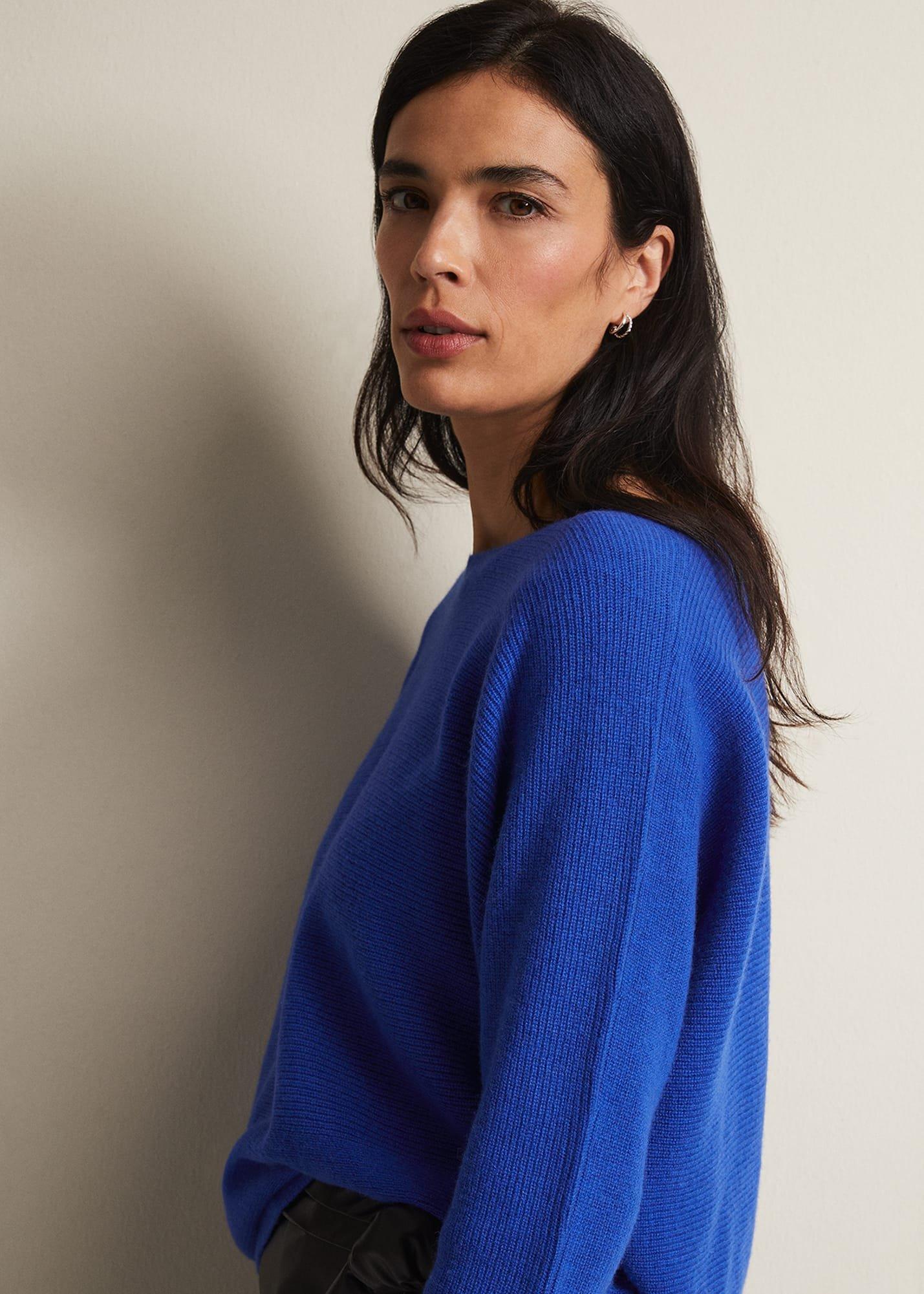 Isabella Blue Wool Cashmere Jumper
