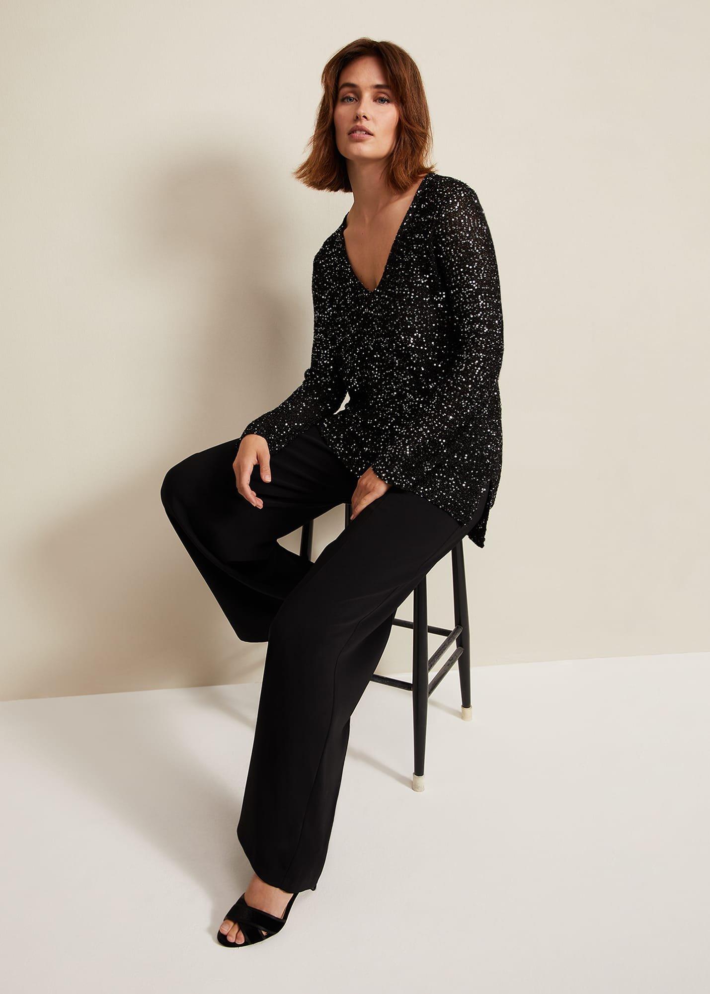 Juanna Sequin Knitted Top
