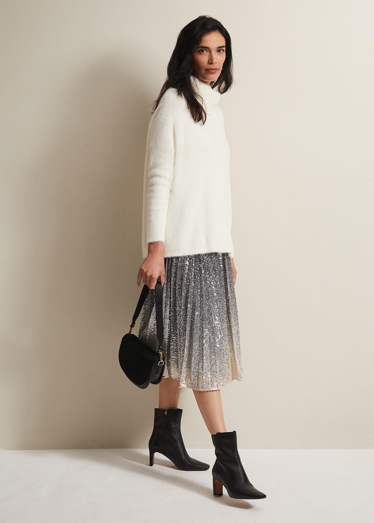 Natalia Fluffy Roll Neck Knit