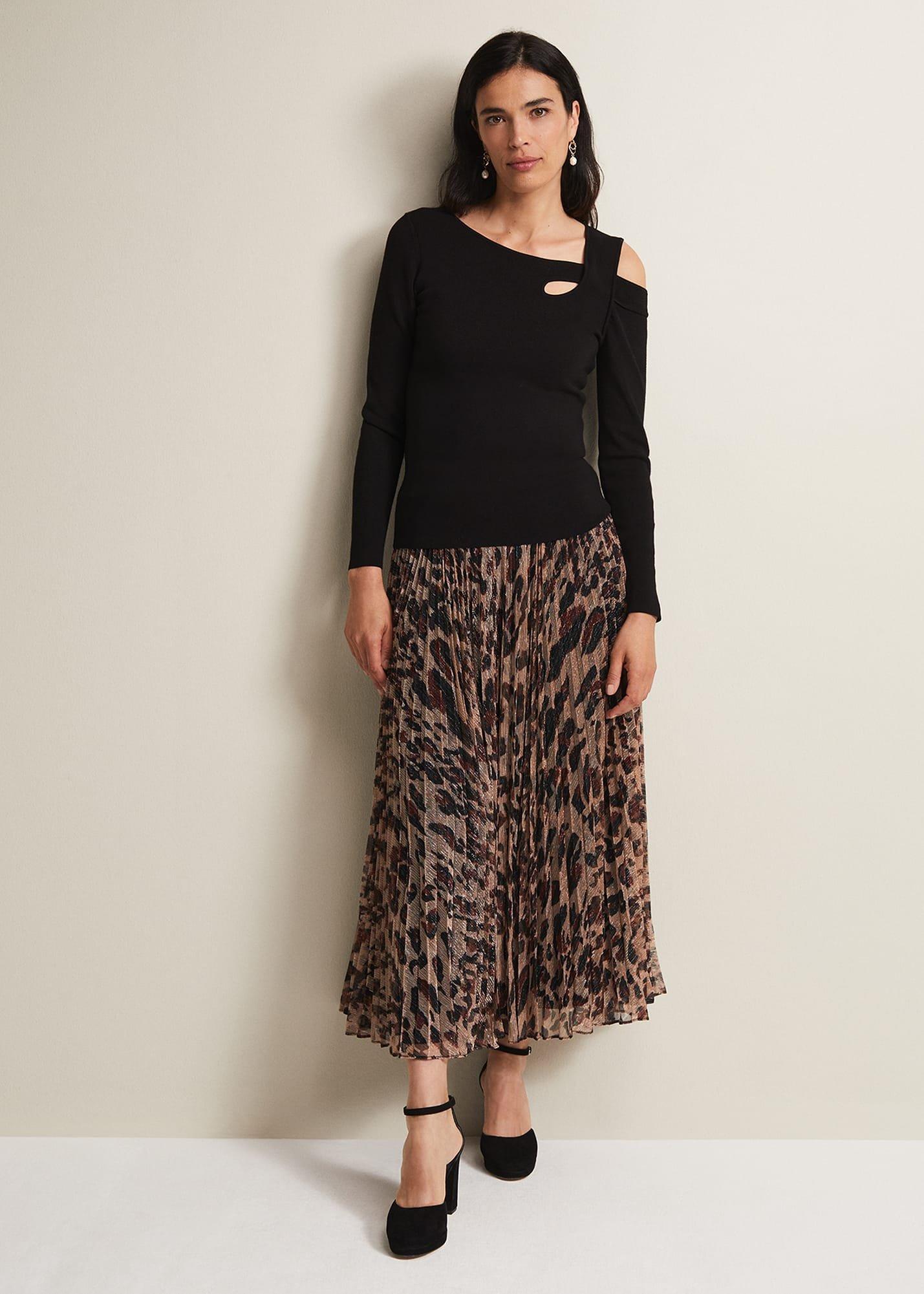 Wren Black Cut Out Knitted Top