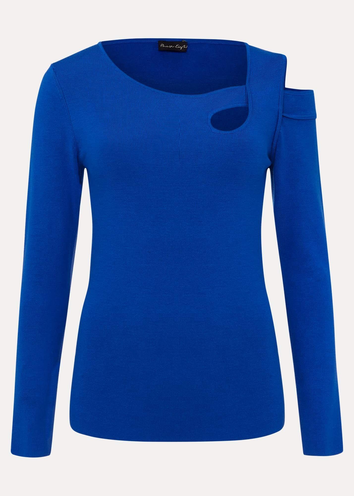 Wren Blue Cut Out Knitted Top