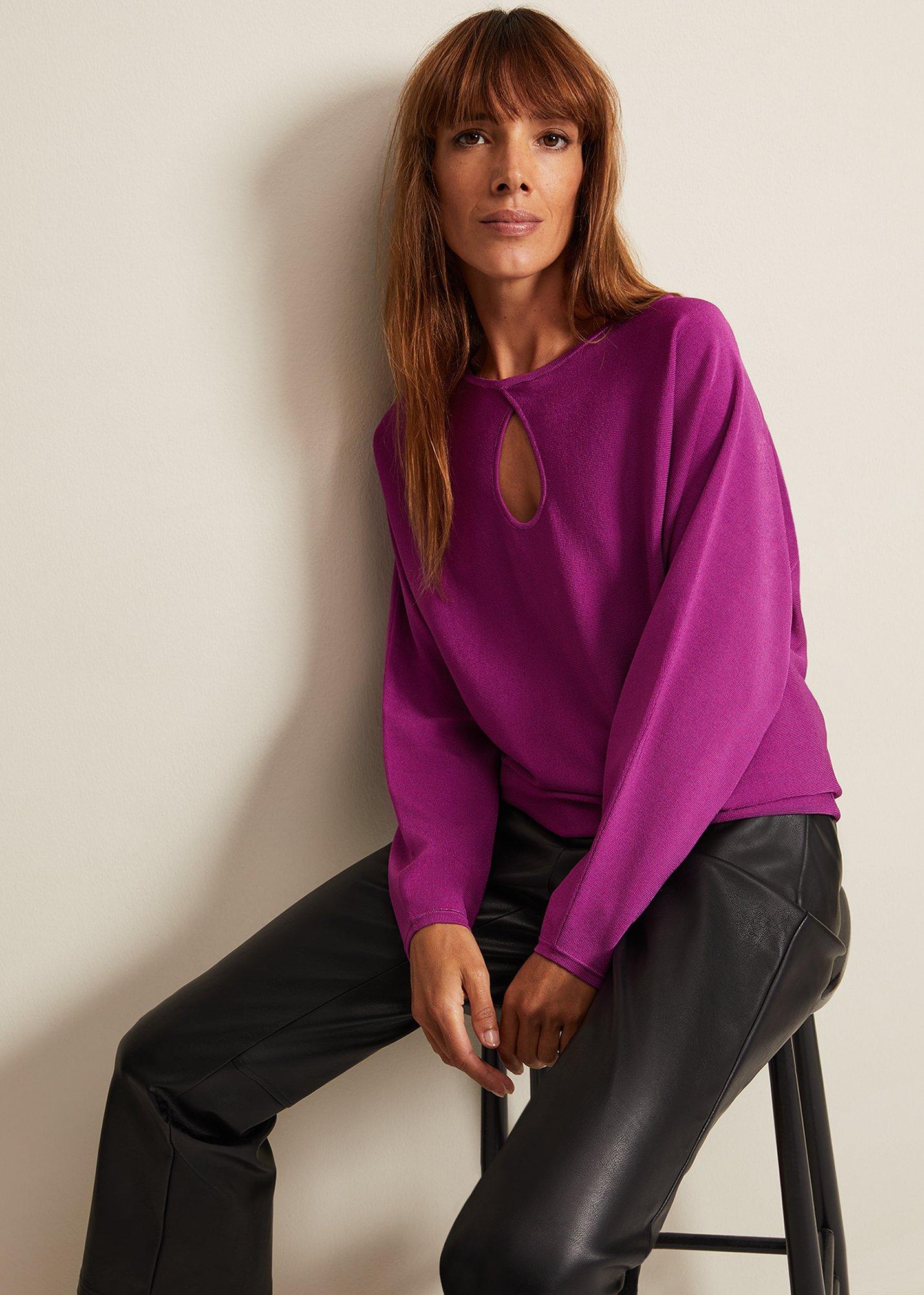 Letina Slinky Keyhole Knit Jumper
