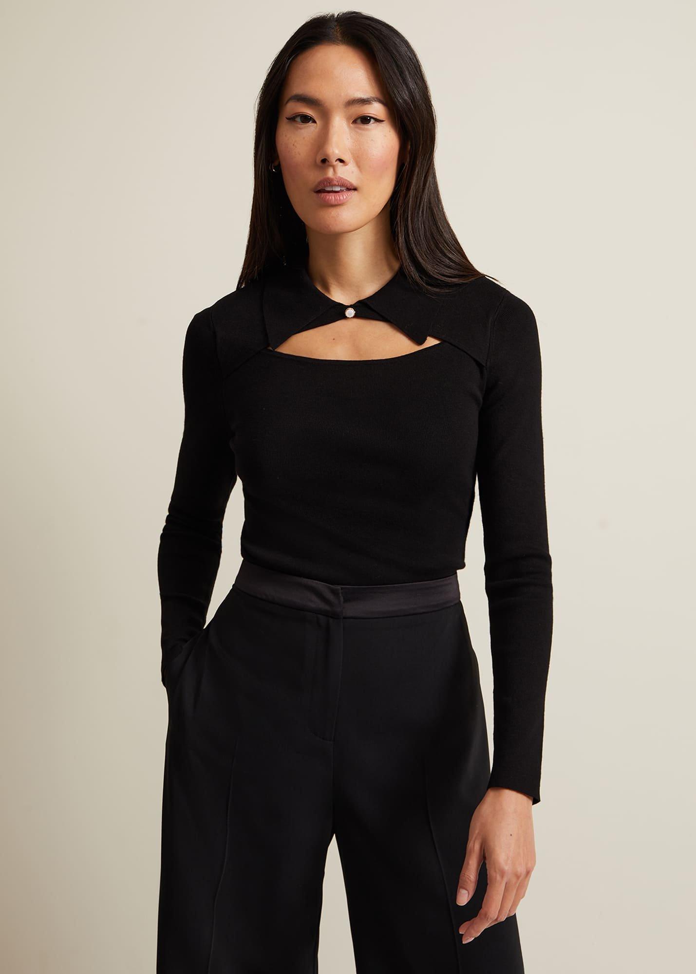 Becki Cut Out Collar Jumper
