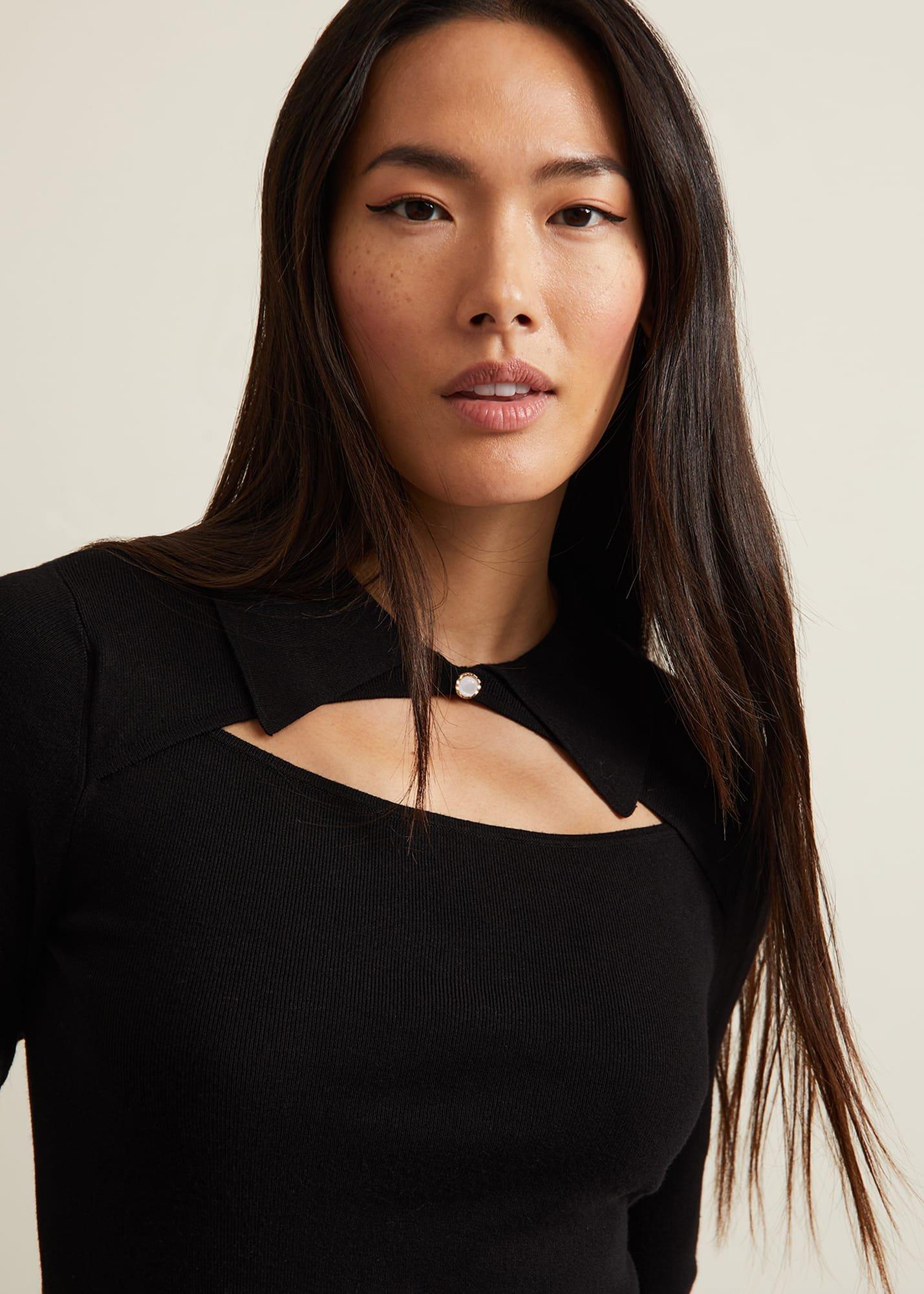 Becki Cut Out Collar Jumper