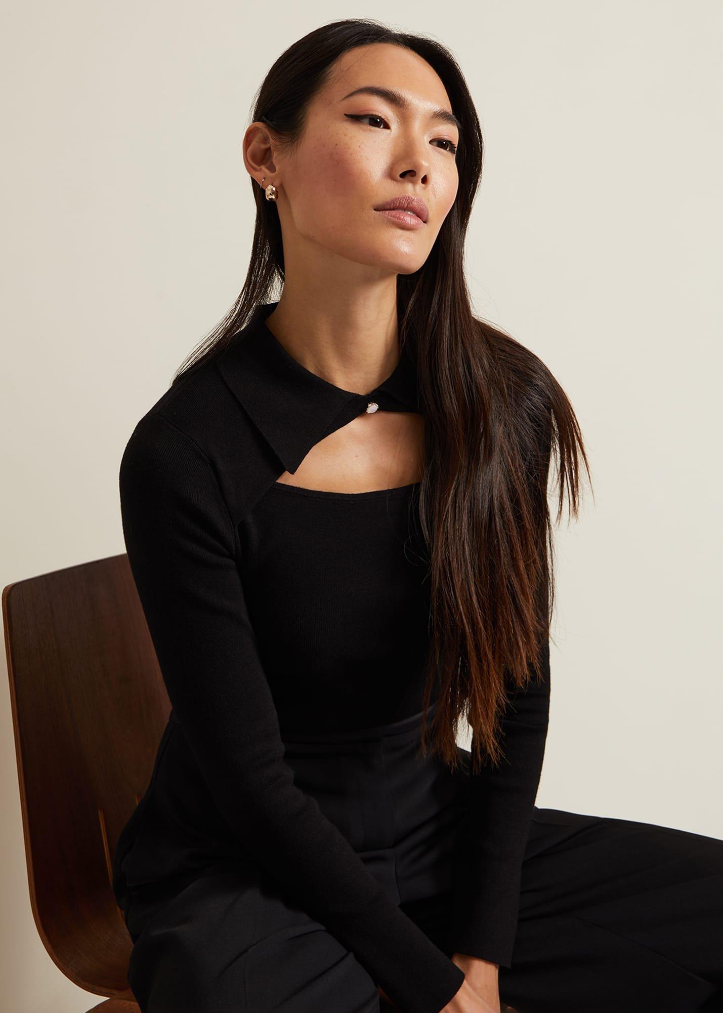 Becki Cut Out Collar Jumper