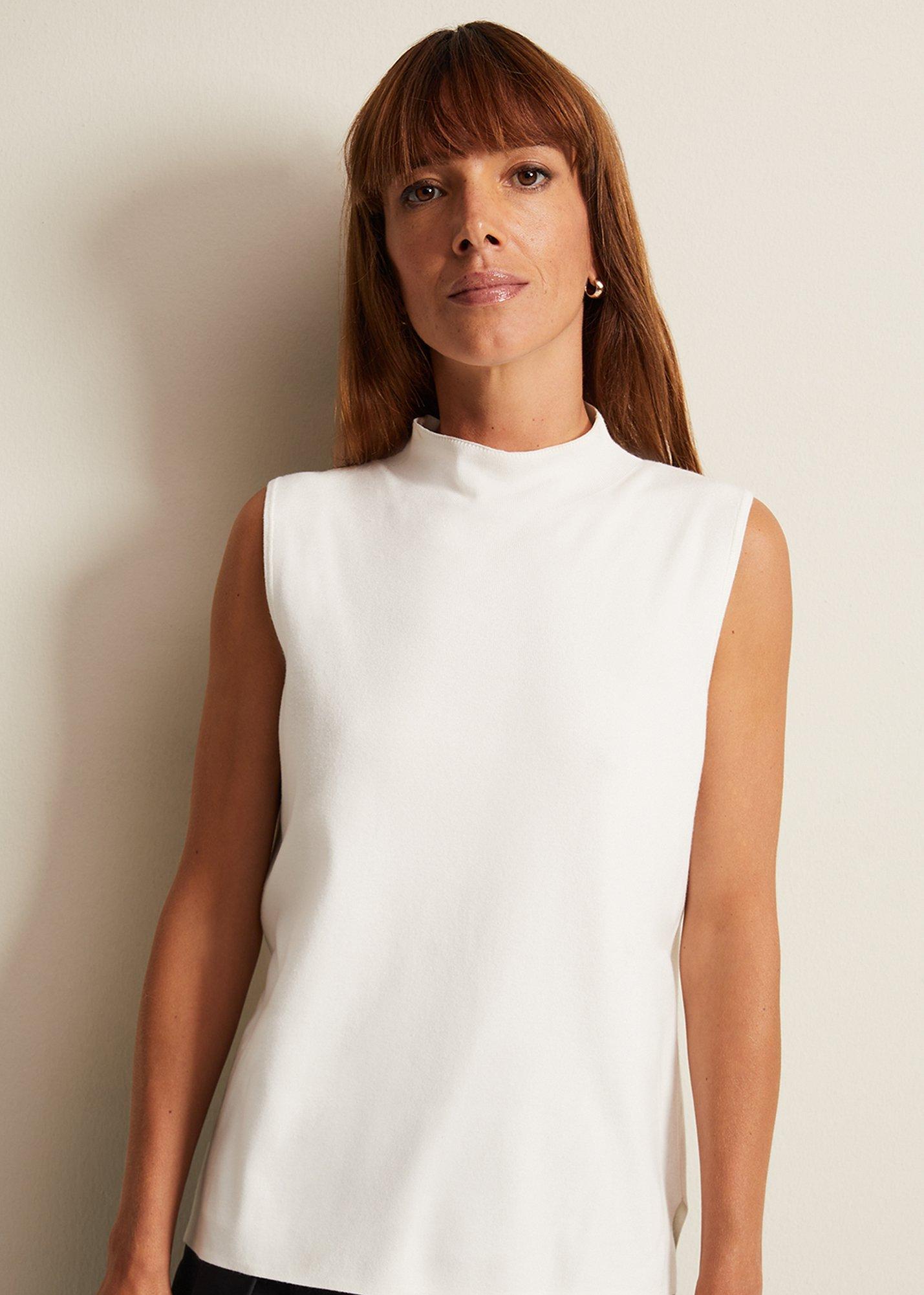 Miley Sleeveless Funnel Neck Tank