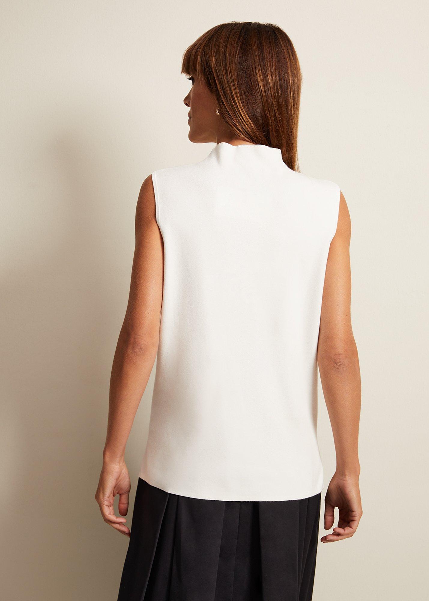 Miley Sleeveless Funnel Neck Tank