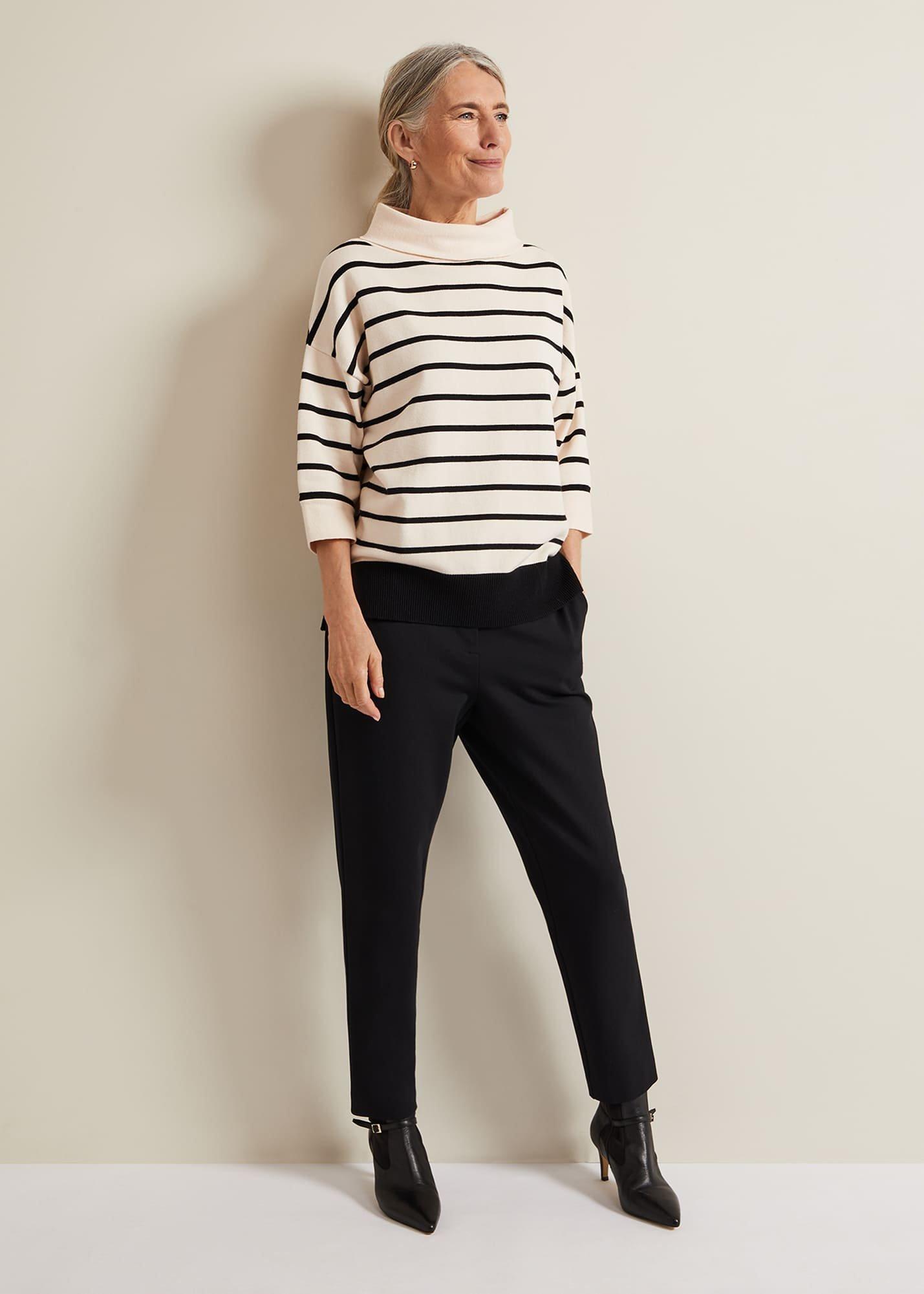 Salima Stripe Funnel Neck Jumper