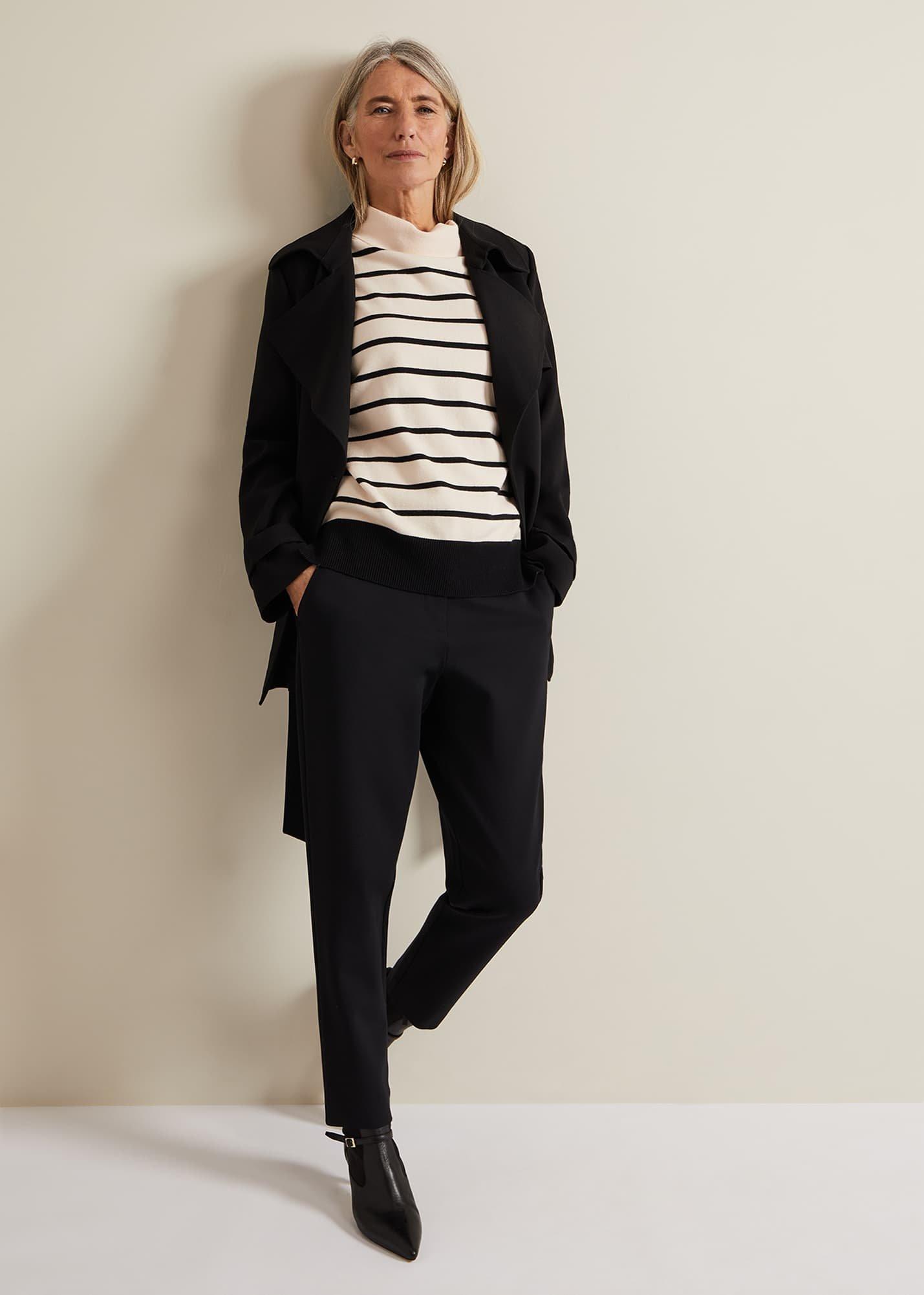 Salima Stripe Funnel Neck Jumper