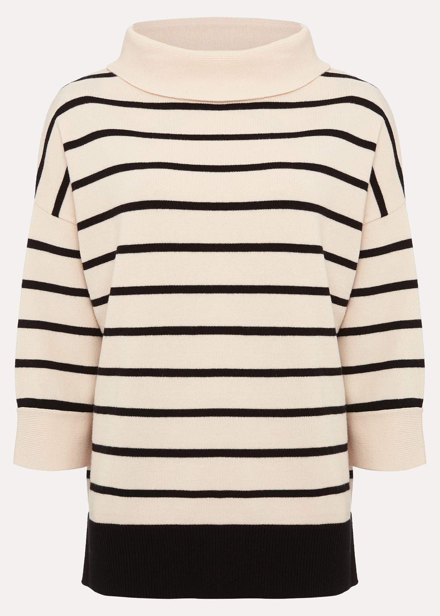 Salima Stripe Funnel Neck Jumper