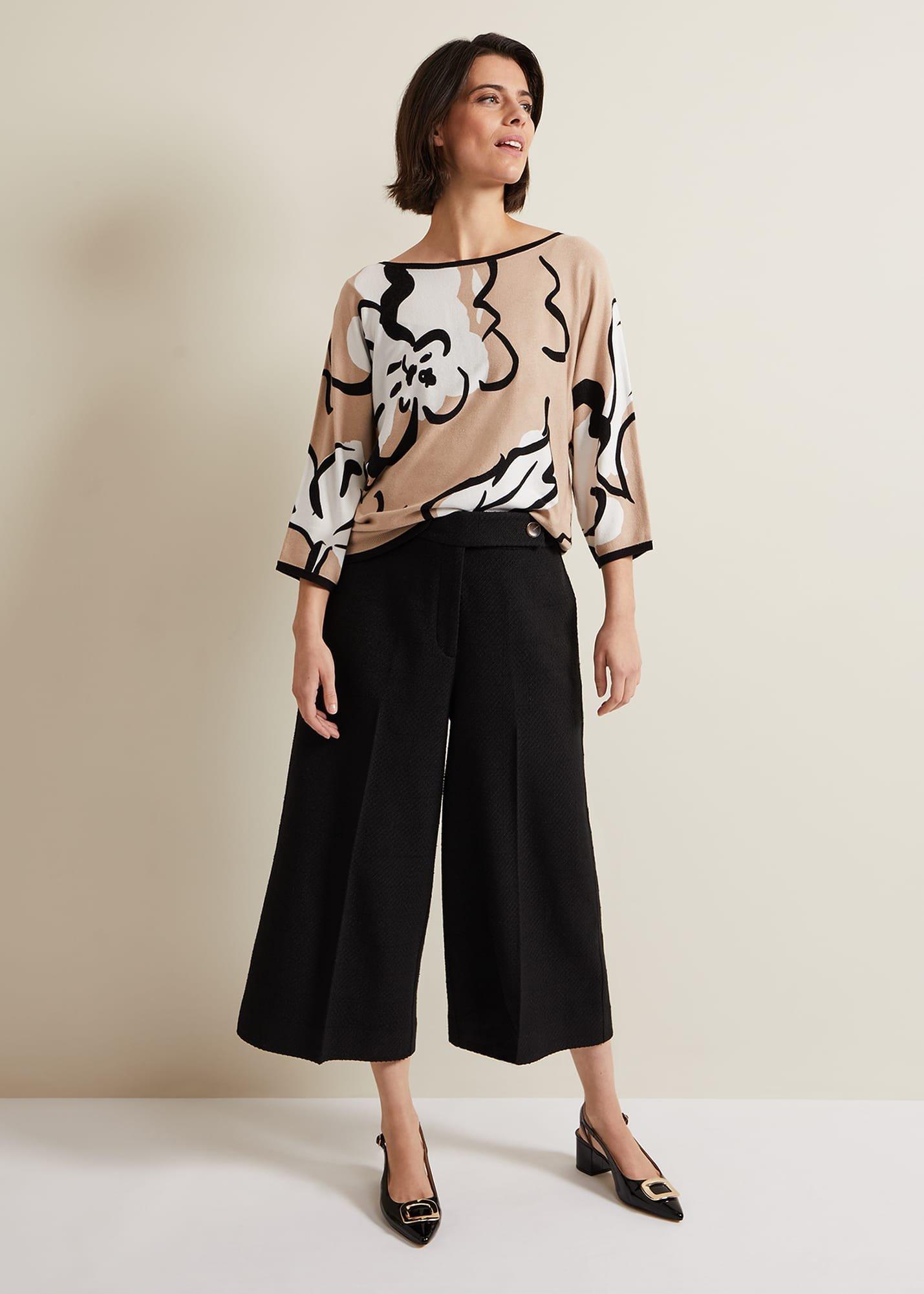 Laurie Ink Floral Knitted Top