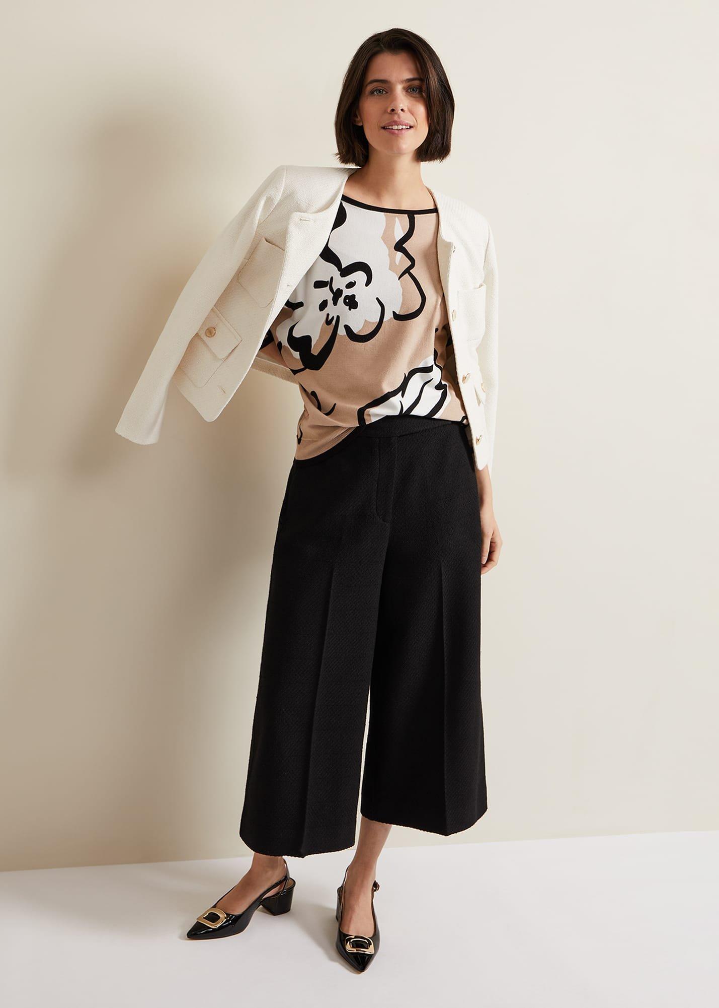 Laurie Ink Floral Knitted Top