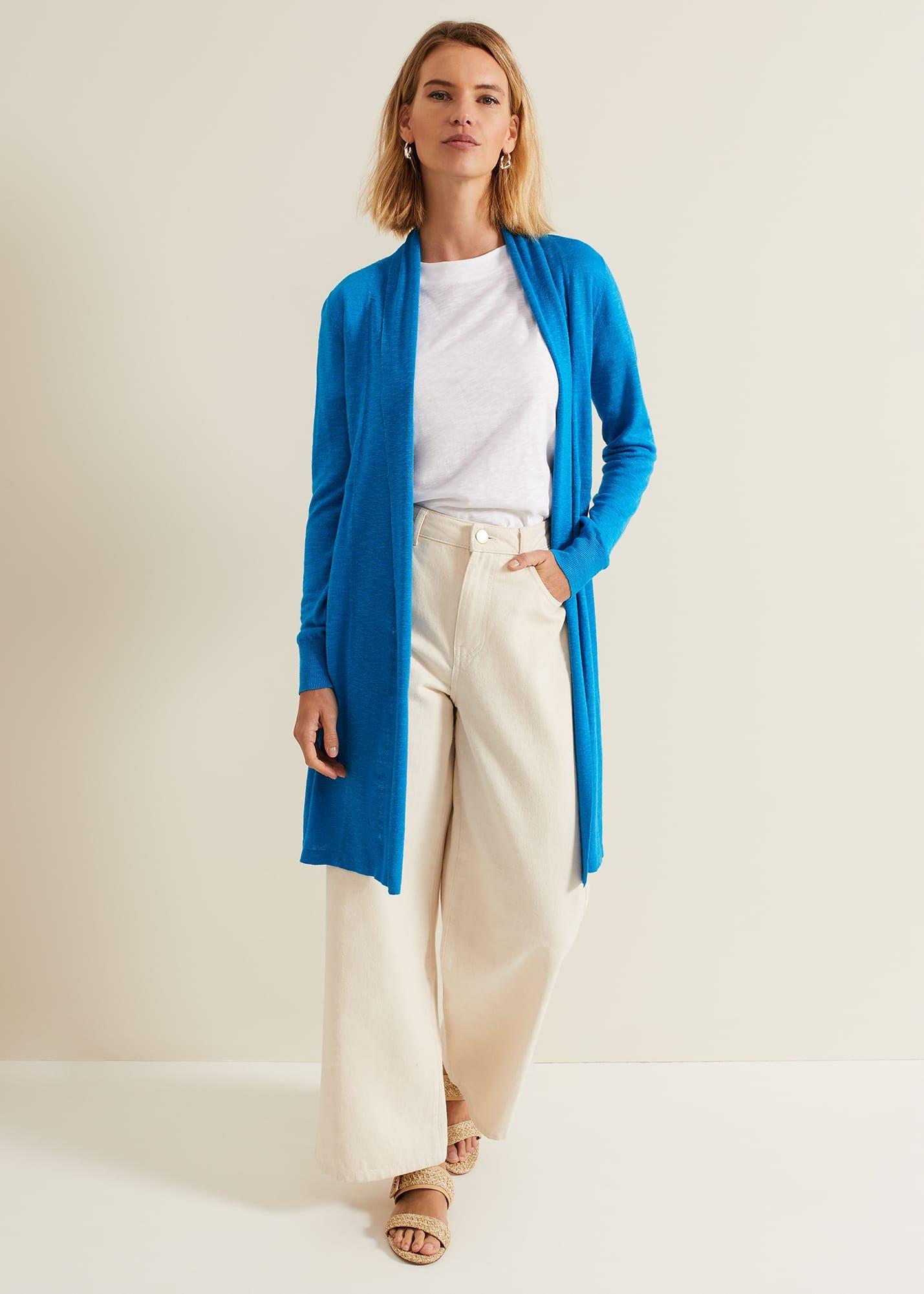 Louise Linen Longline Cardigan