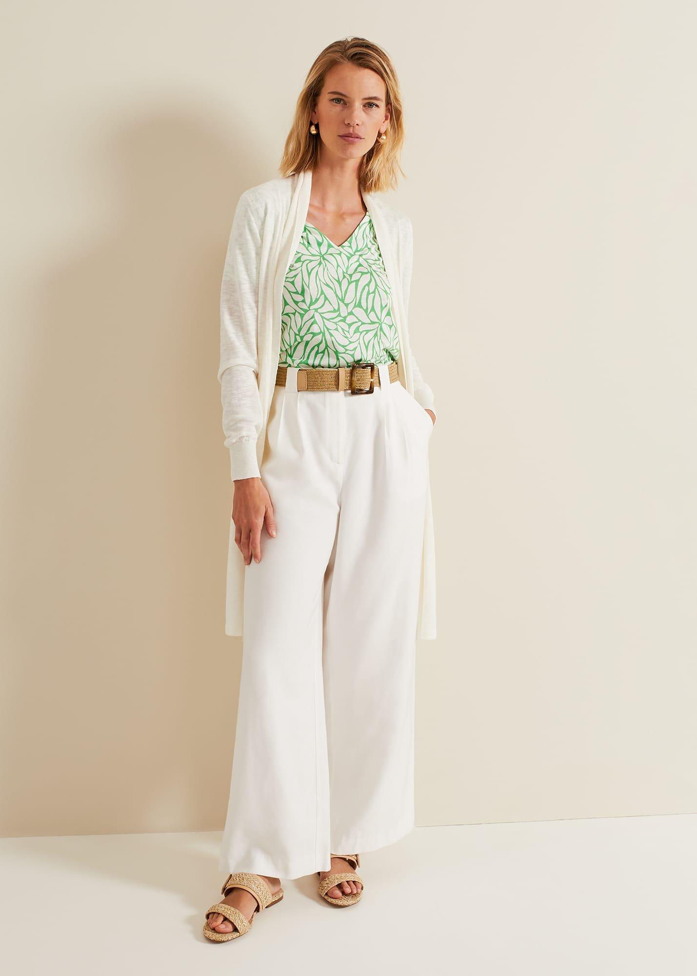 Louise Linen Longline Cardigan