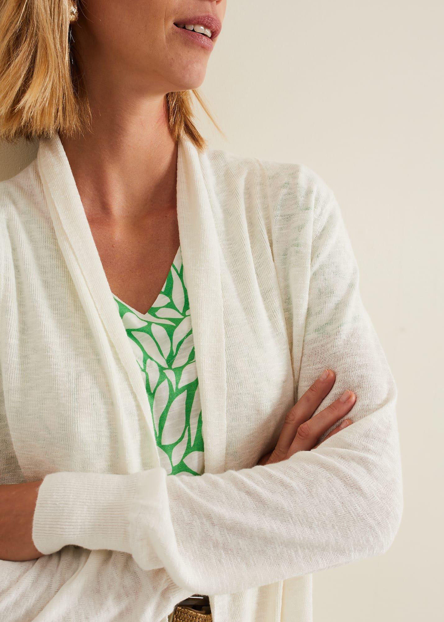 Louise Linen Longline Cardigan