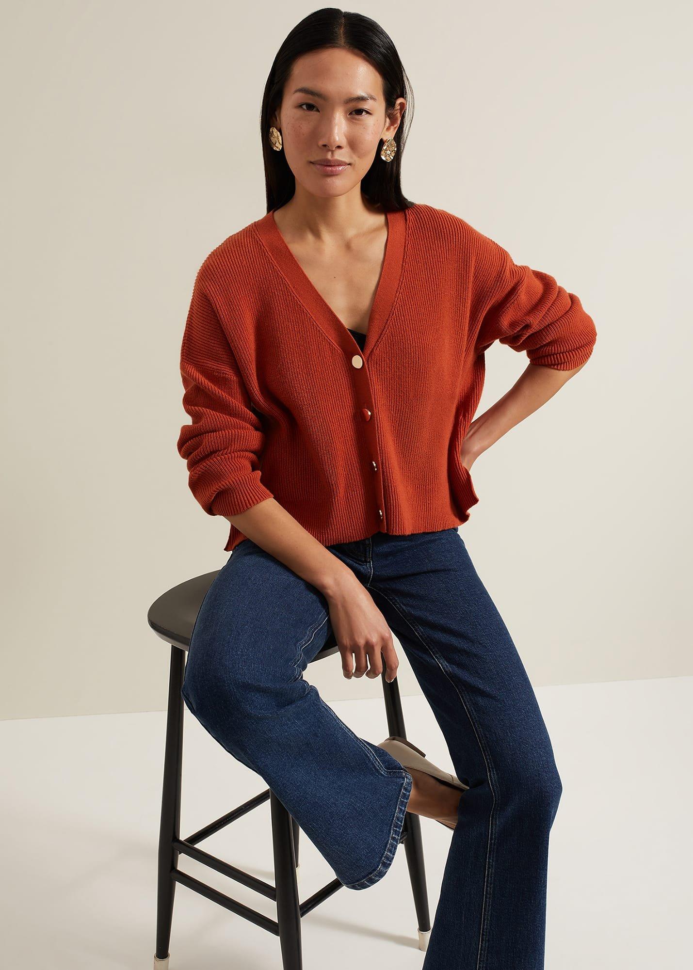 Anna Button Ribbed Cardigan