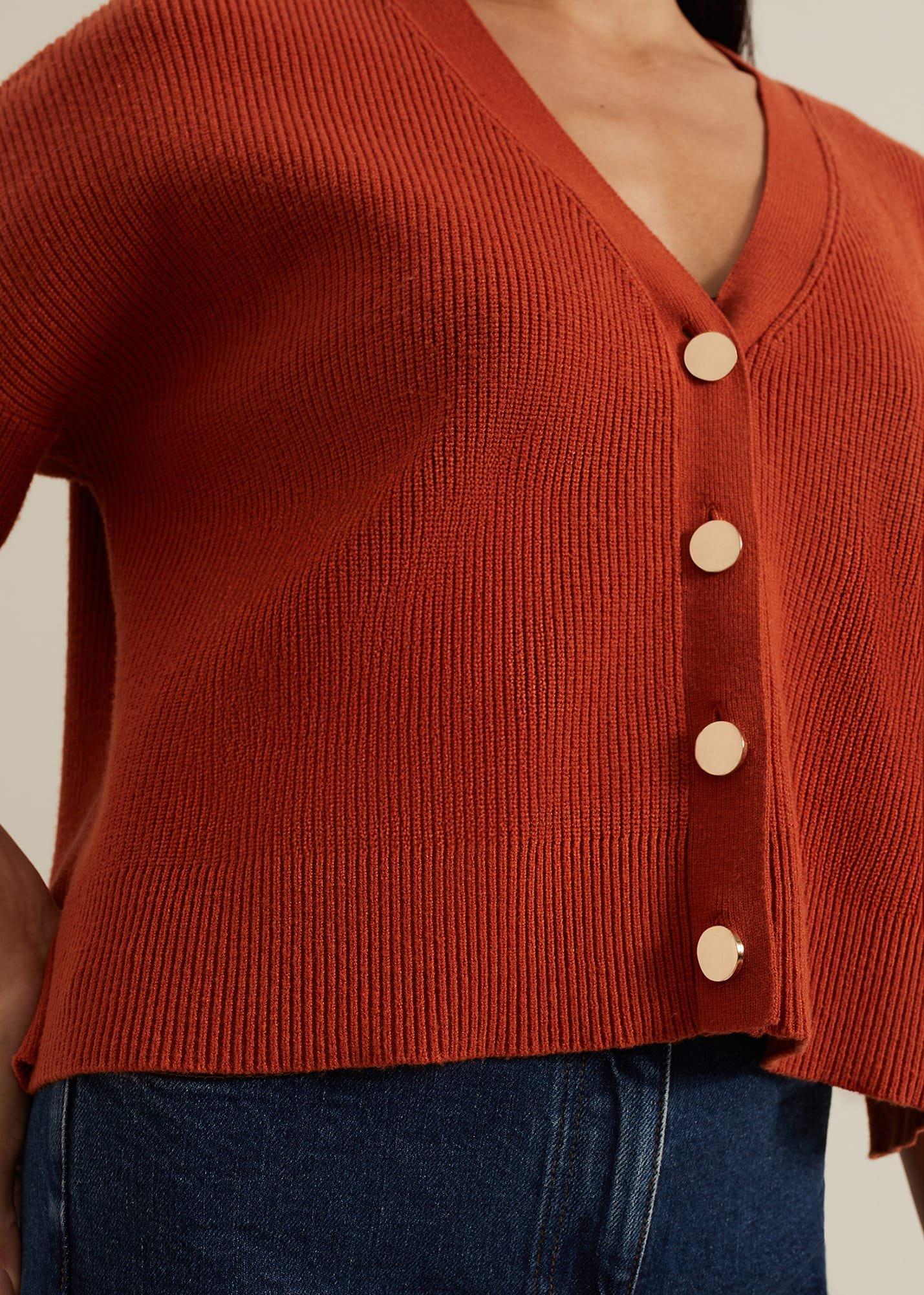 Anna Button Ribbed Cardigan