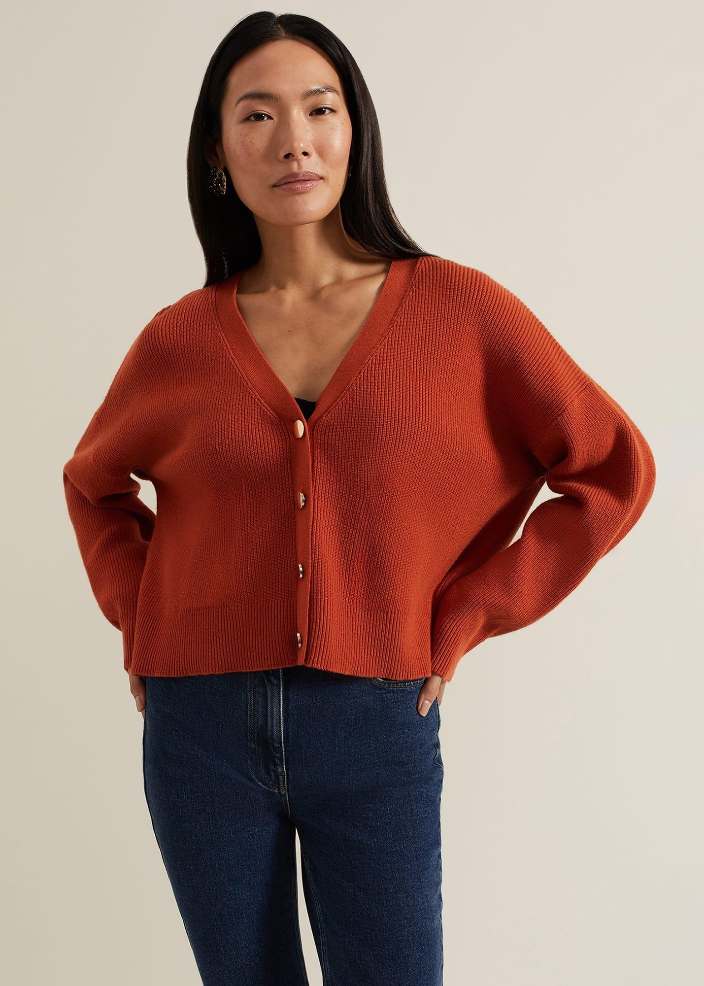 Anna Button Ribbed Cardigan