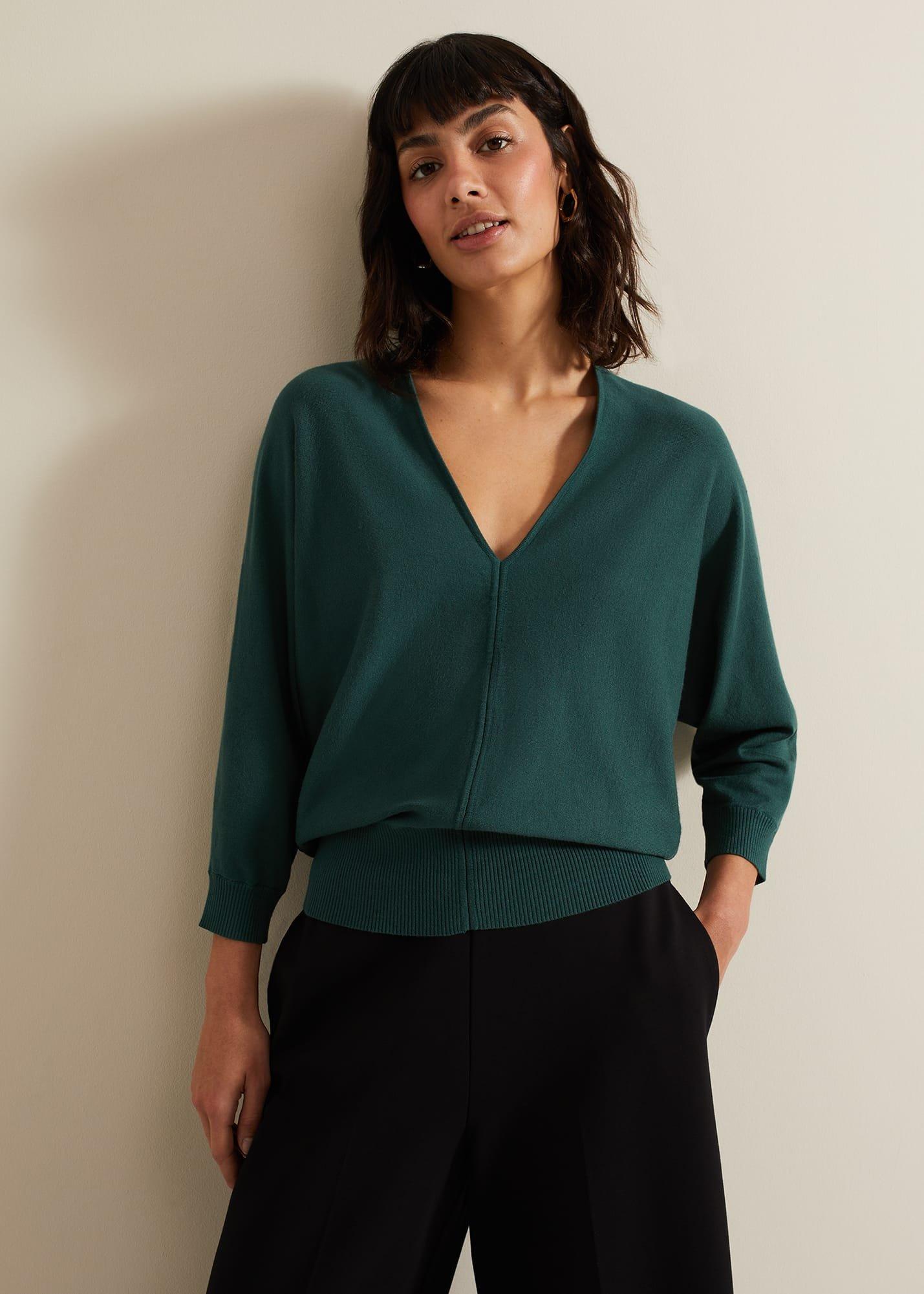 Gina V Neck Batwing Jumper
