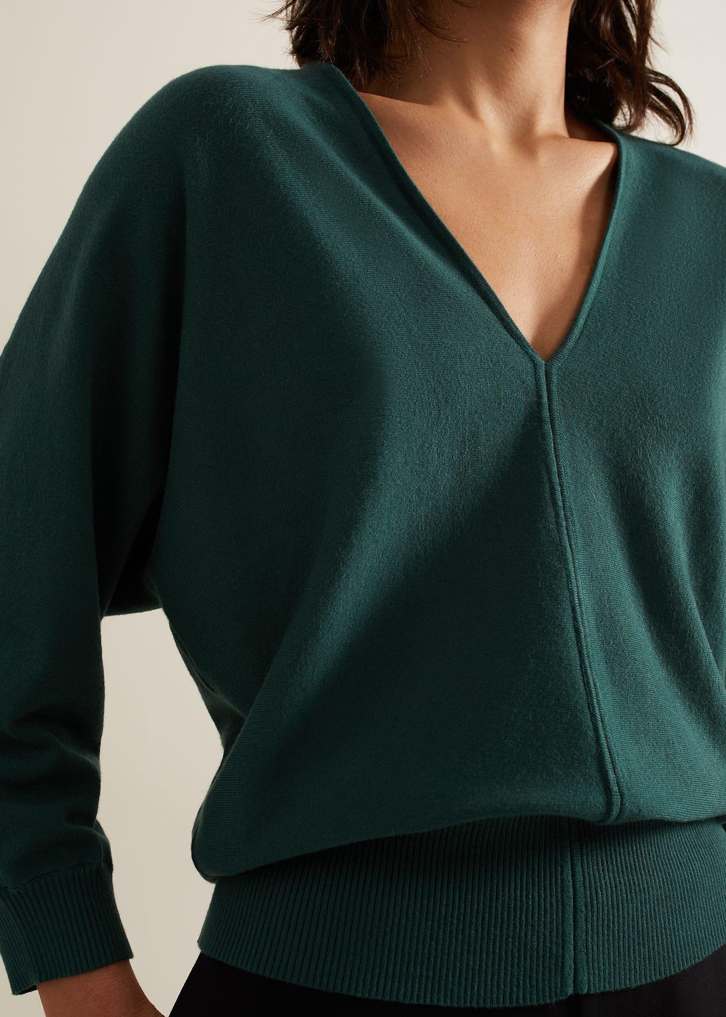 Gina V Neck Batwing Jumper