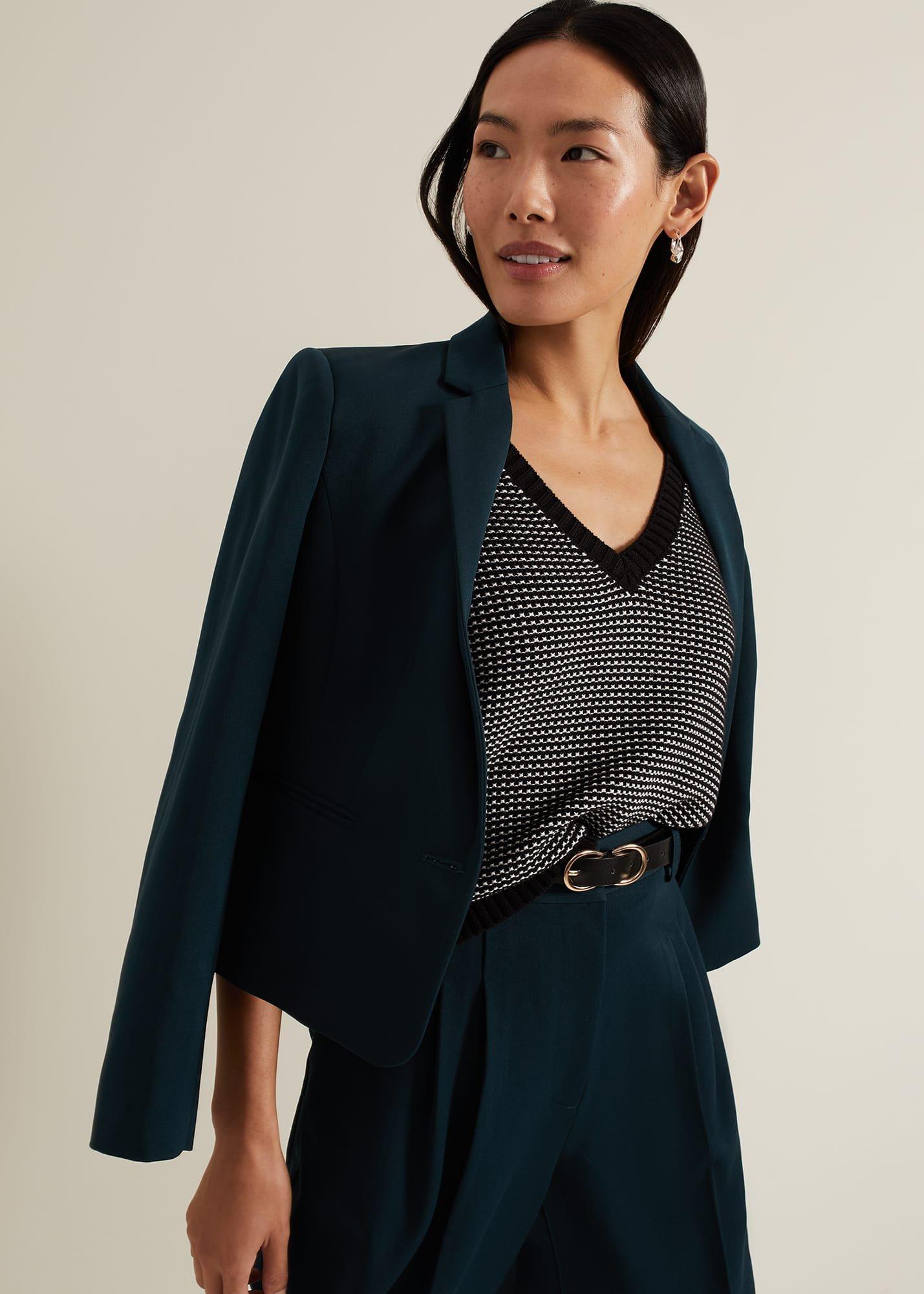 Zoe Tweed Knit Black Tank