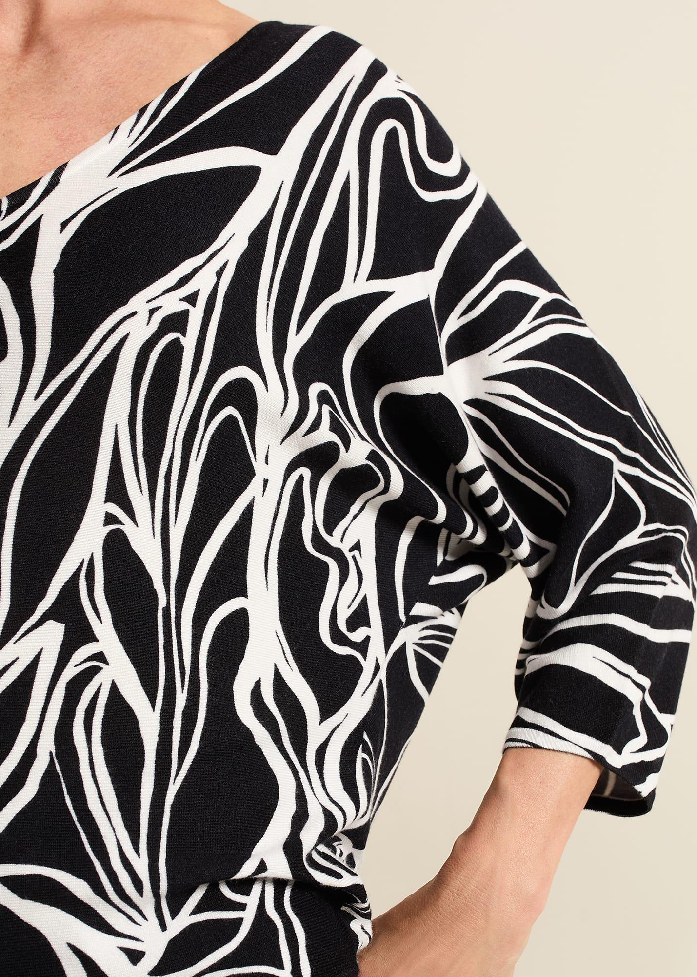 Ava Floral Print Colour Block Jumper