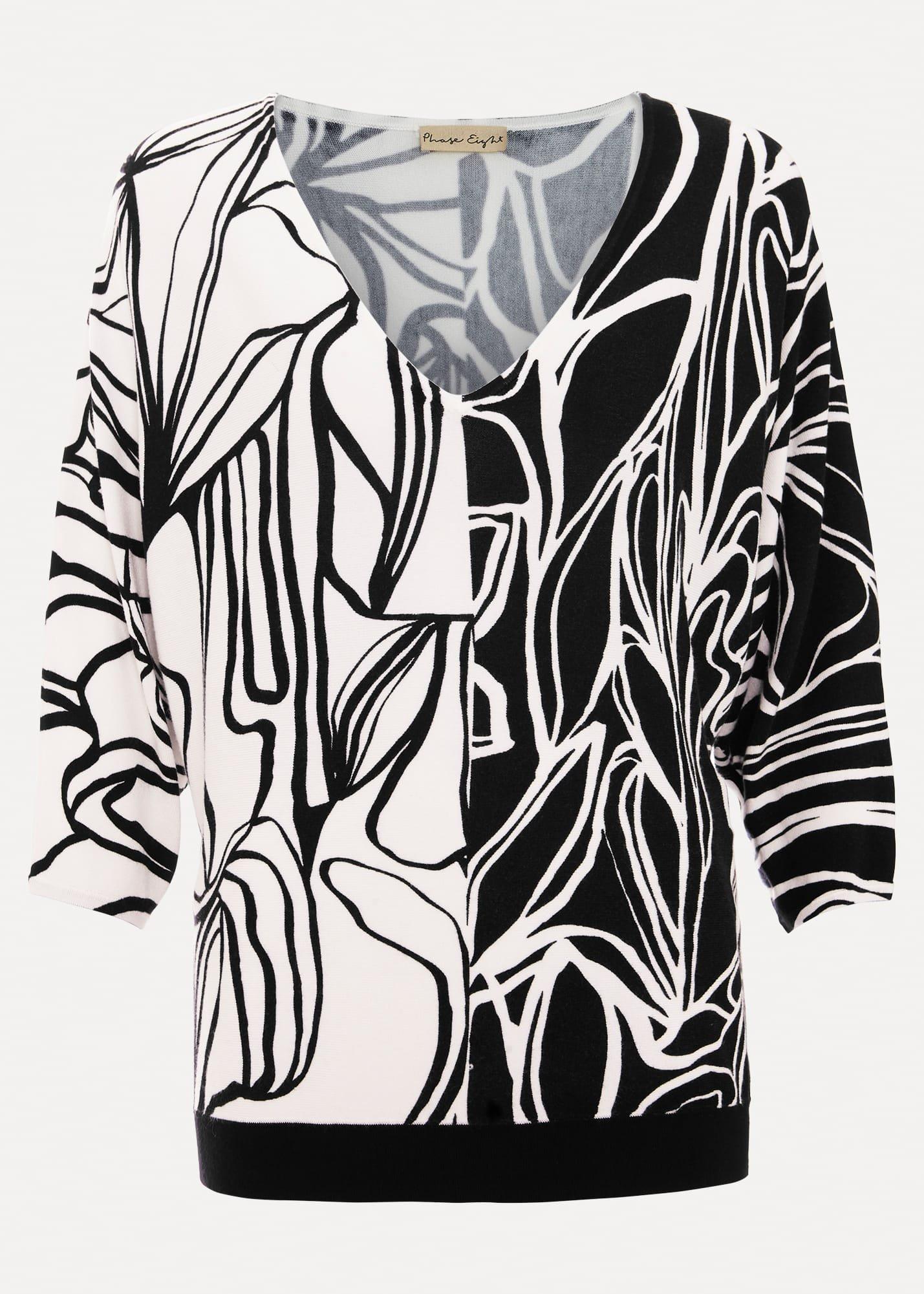 Ava Floral Print Colour Block Jumper
