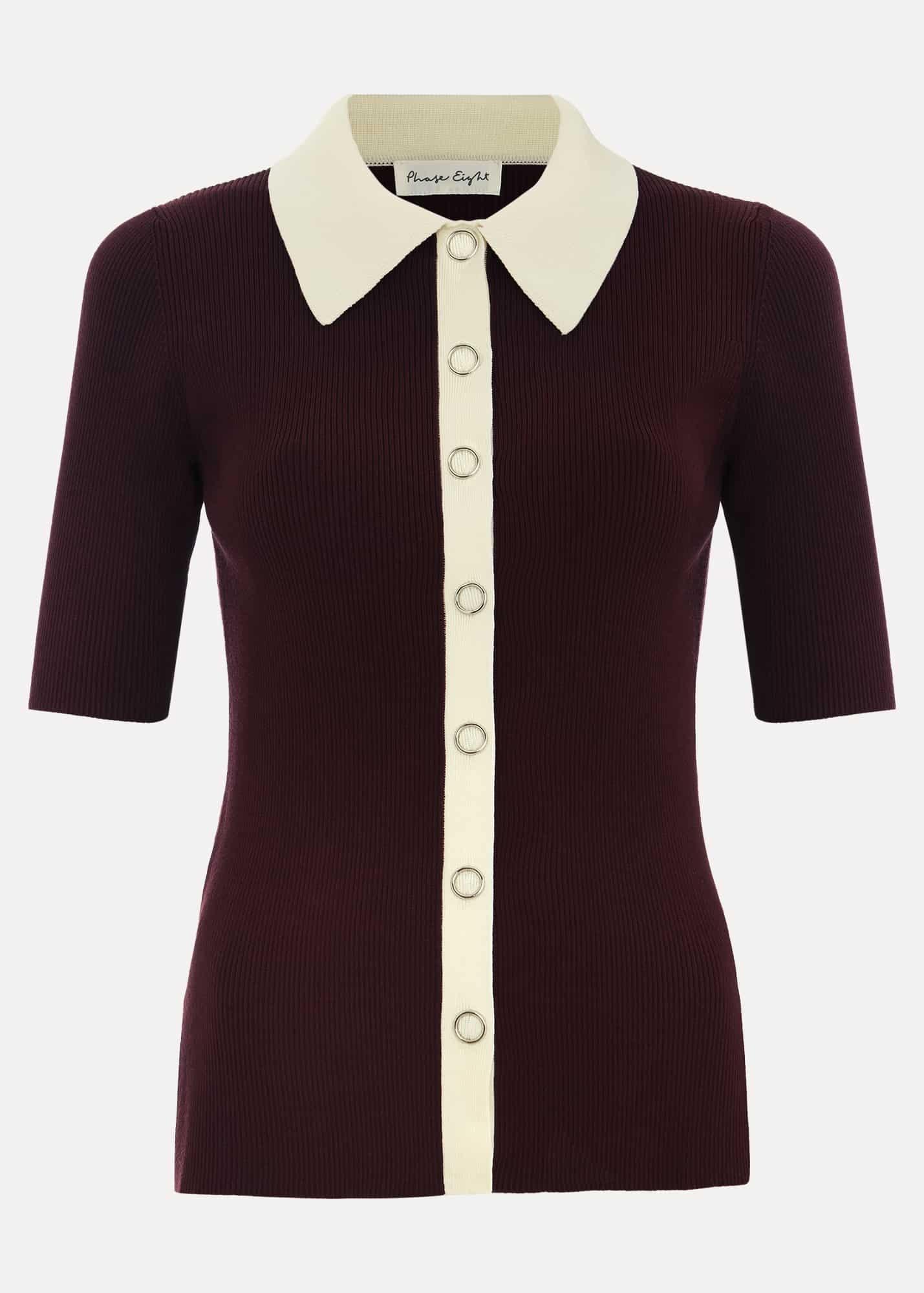 Rosie Tipped Collar Top