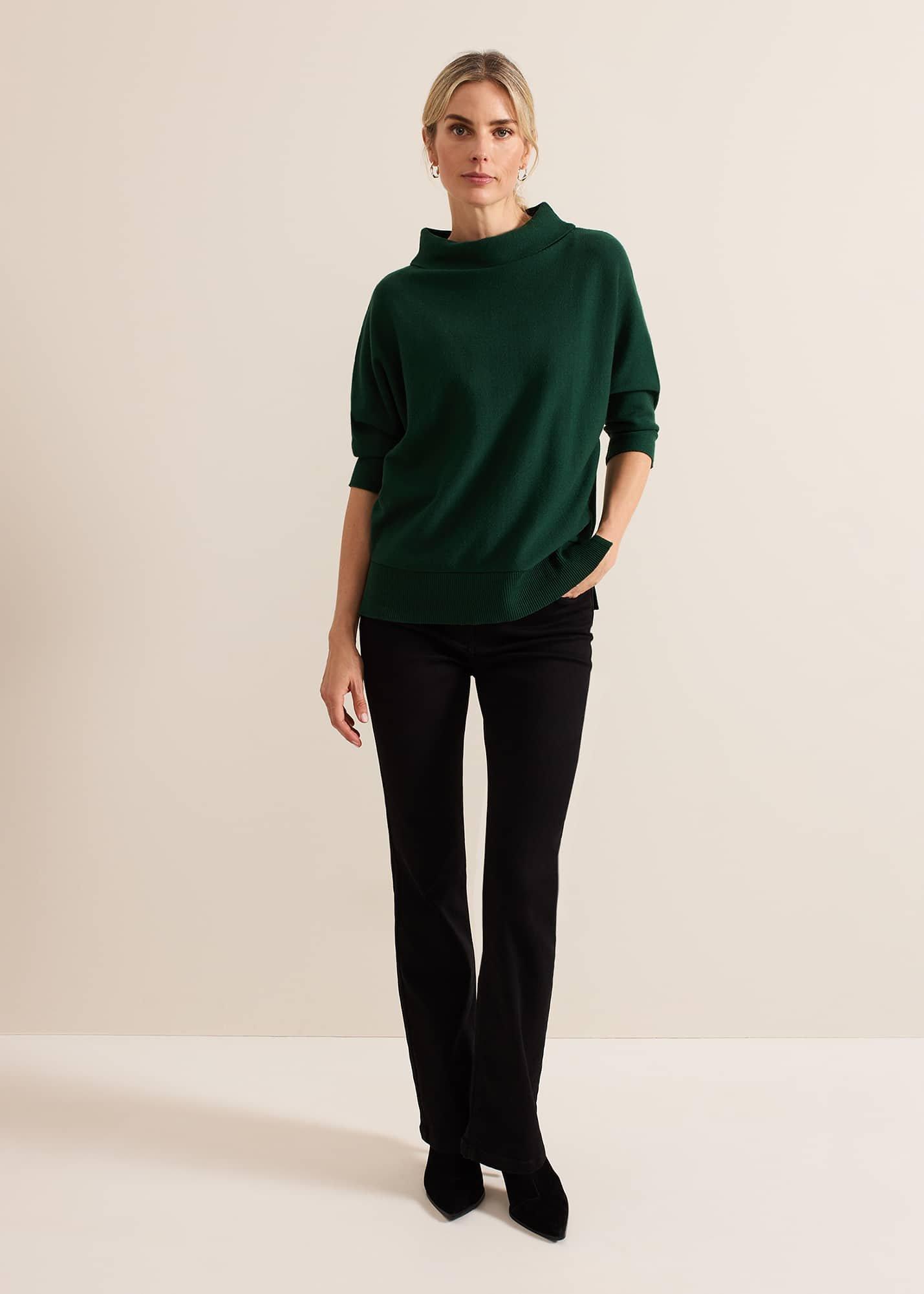${product-id}-Salima Funnel Neck Knit Jumper-Green-${view-type}