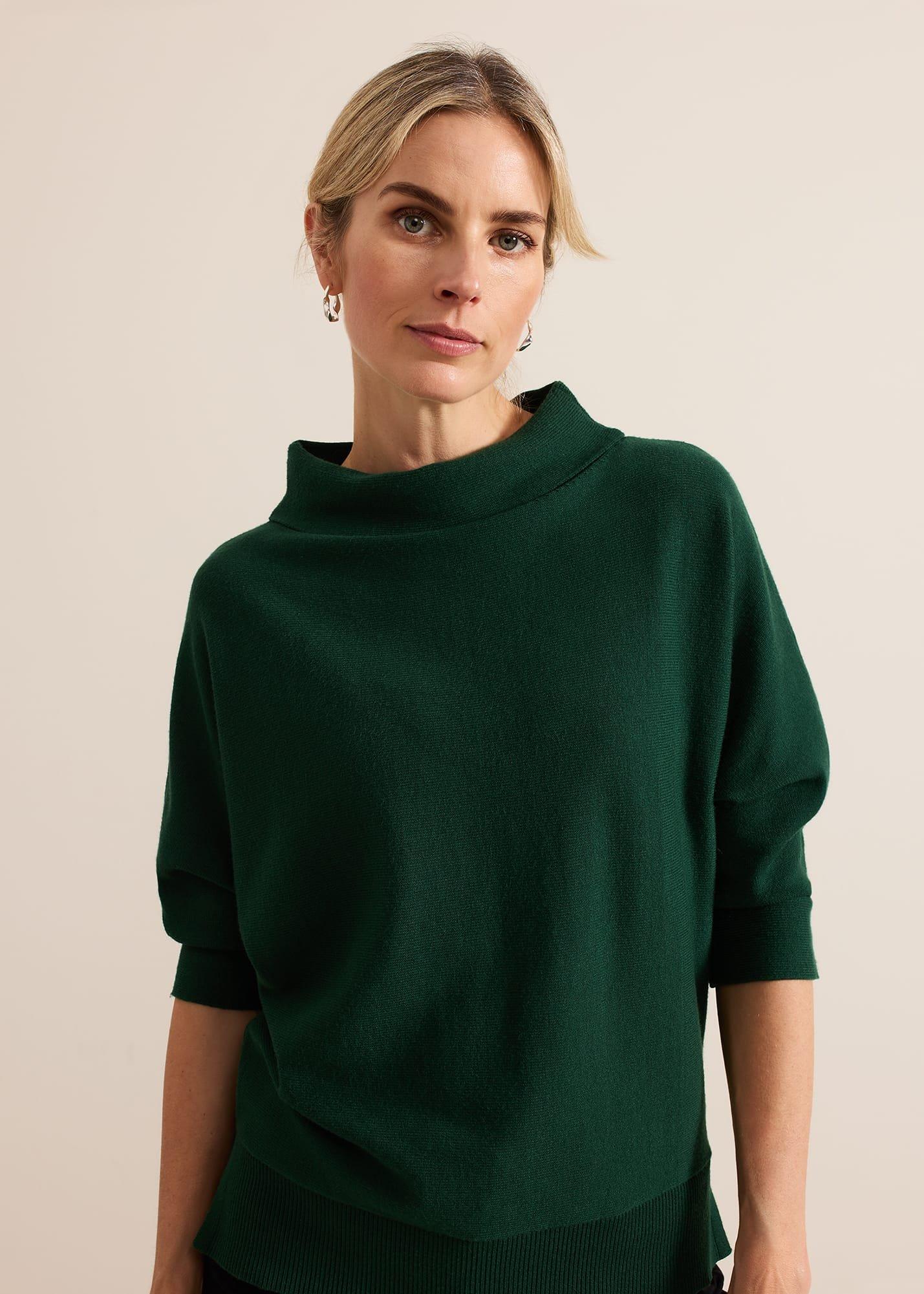 ${product-id}-Salima Funnel Neck Knit Jumper-Green-${view-type}