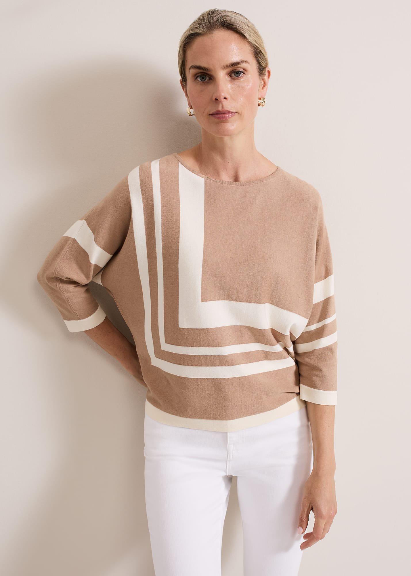 ${product-id}-Geri Geo Lined Knit Top-Camel-${view-type}