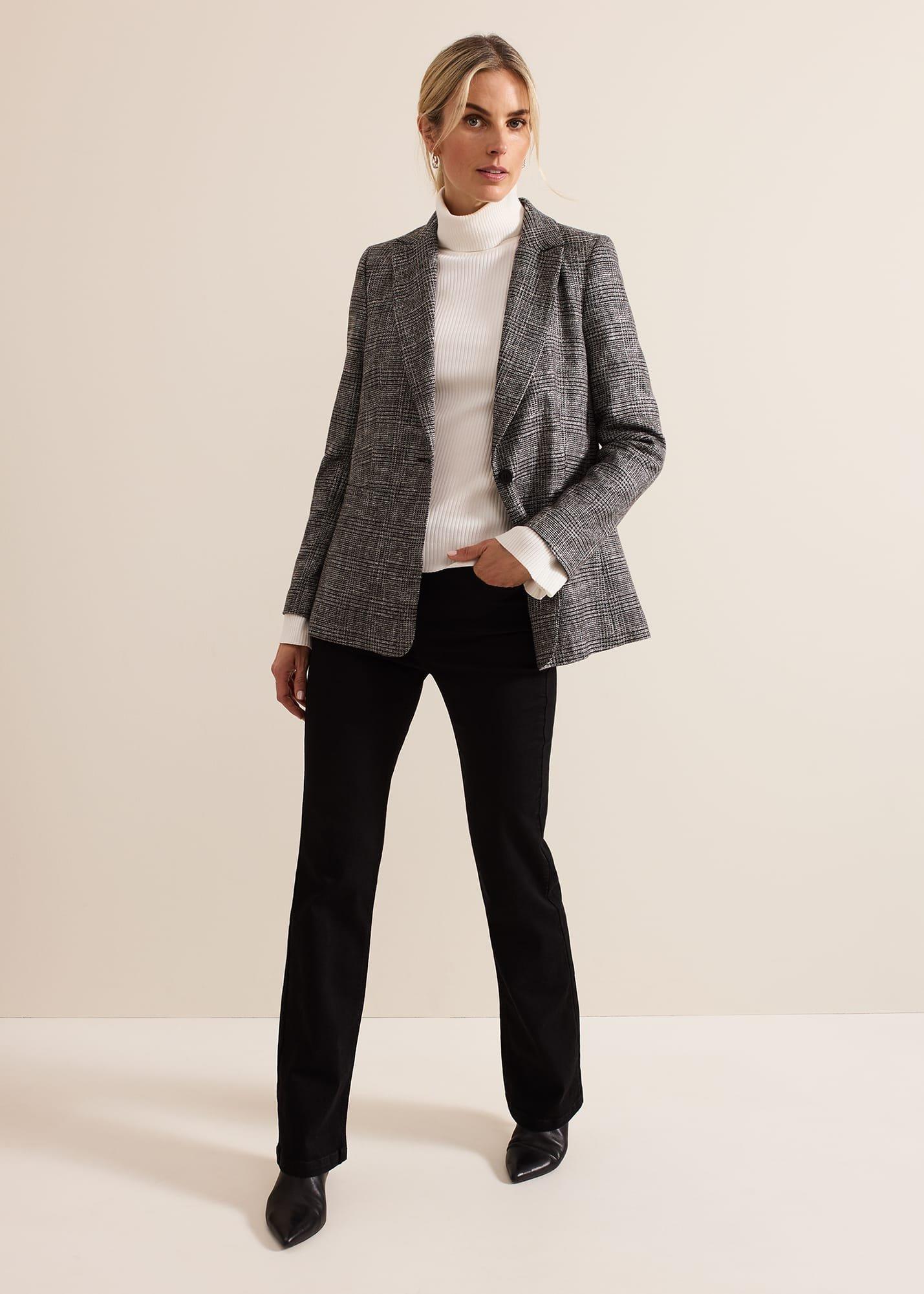 Fran Fluted Sleeve Ribbed Roll Neck