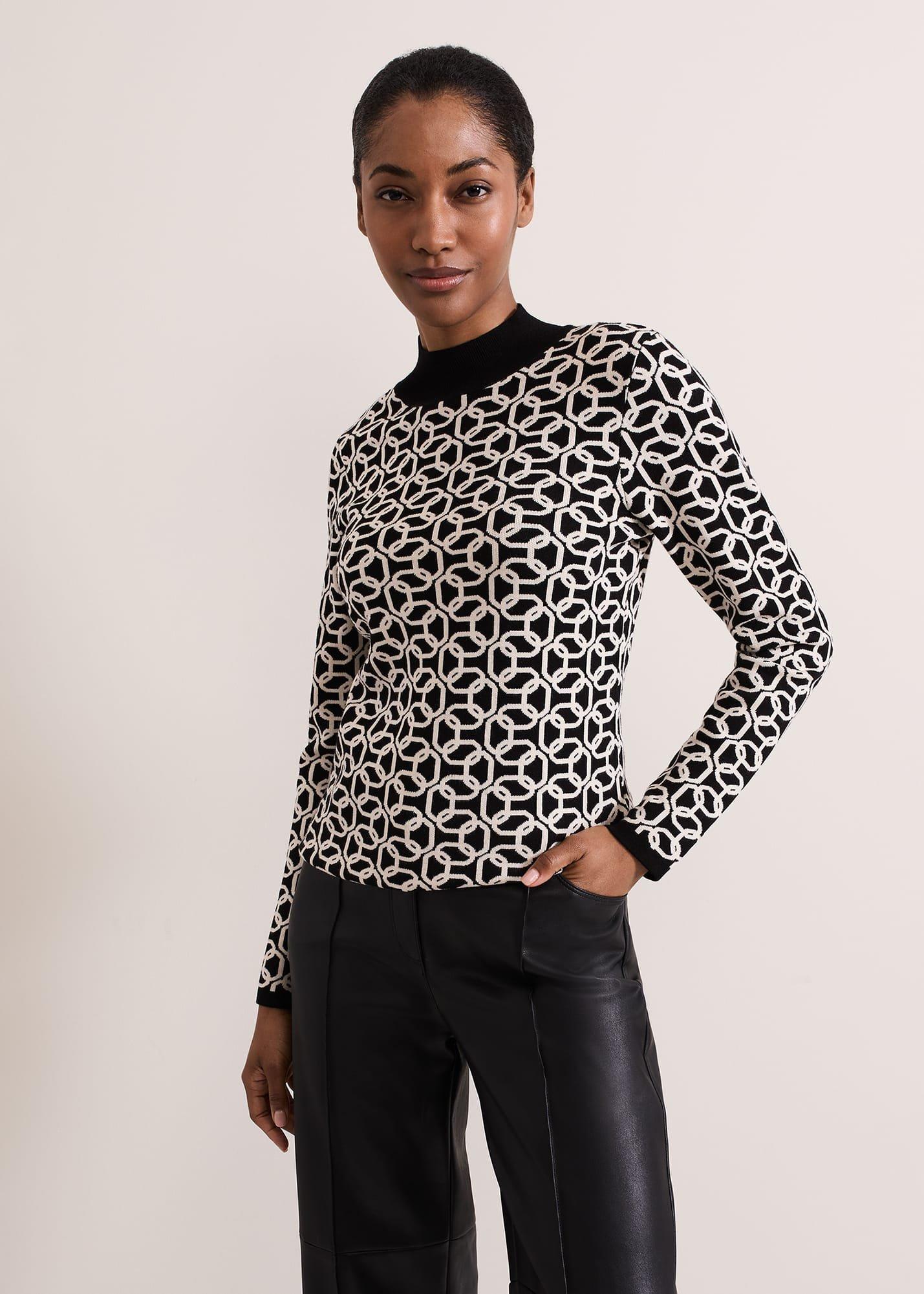 Callie Chain Jacquard Fitted Top