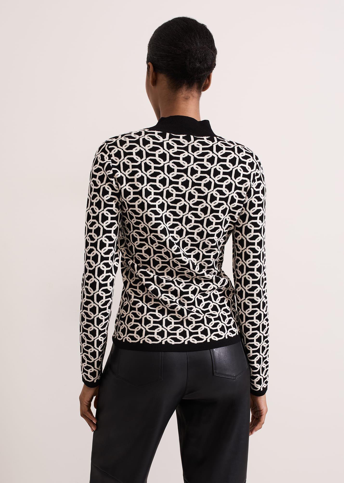Callie Chain Jacquard Fitted Top