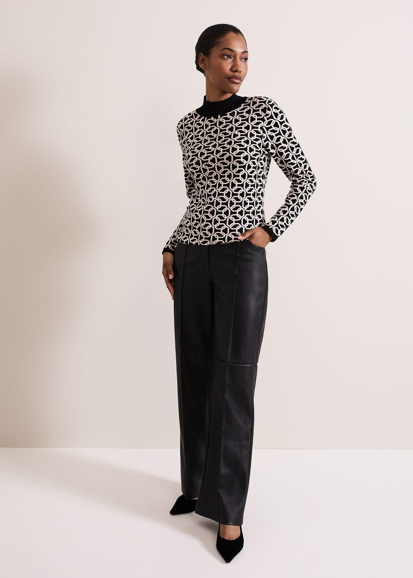 Callie Chain Jacquard Fitted Top