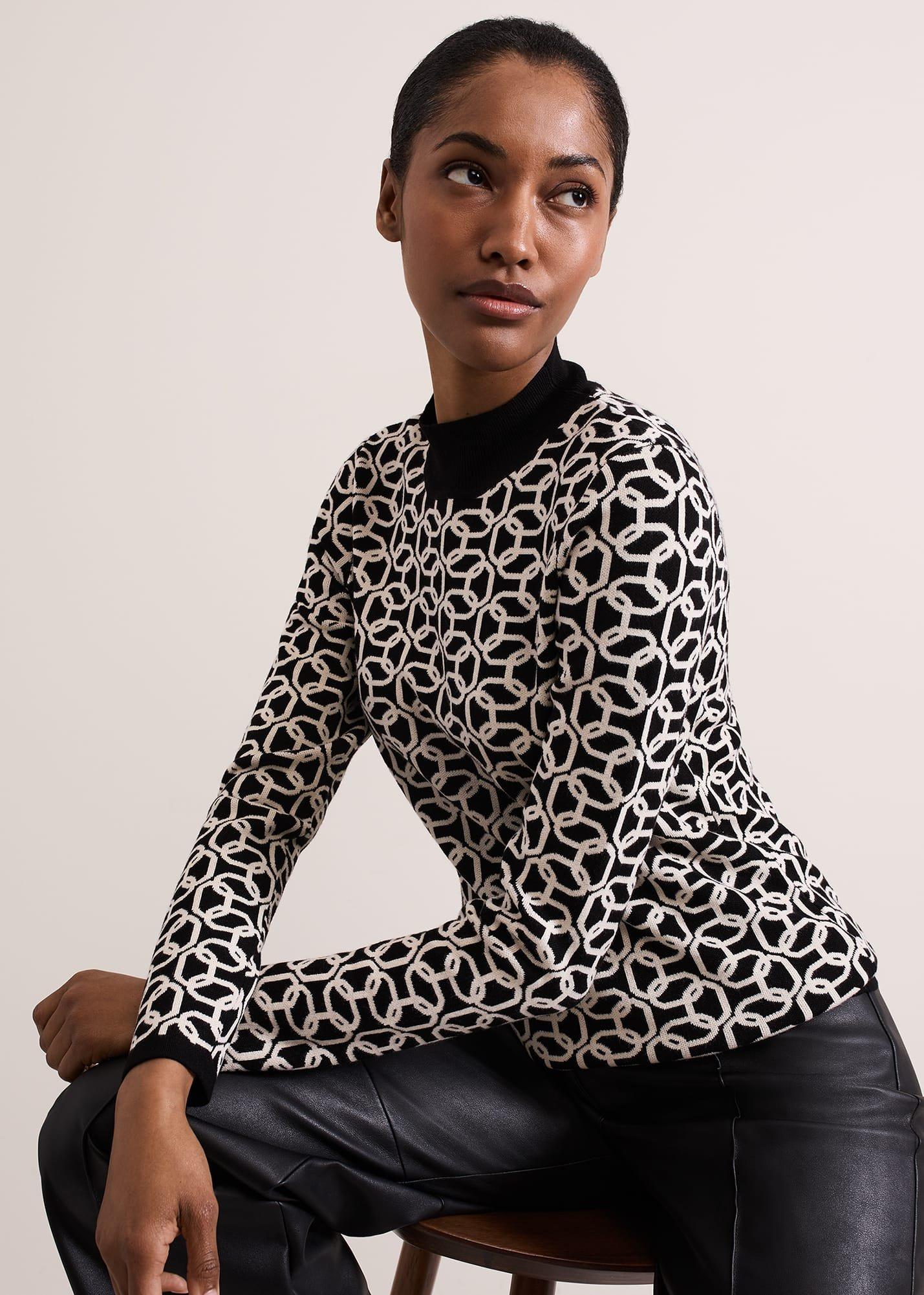 Callie Chain Jacquard Fitted Top
