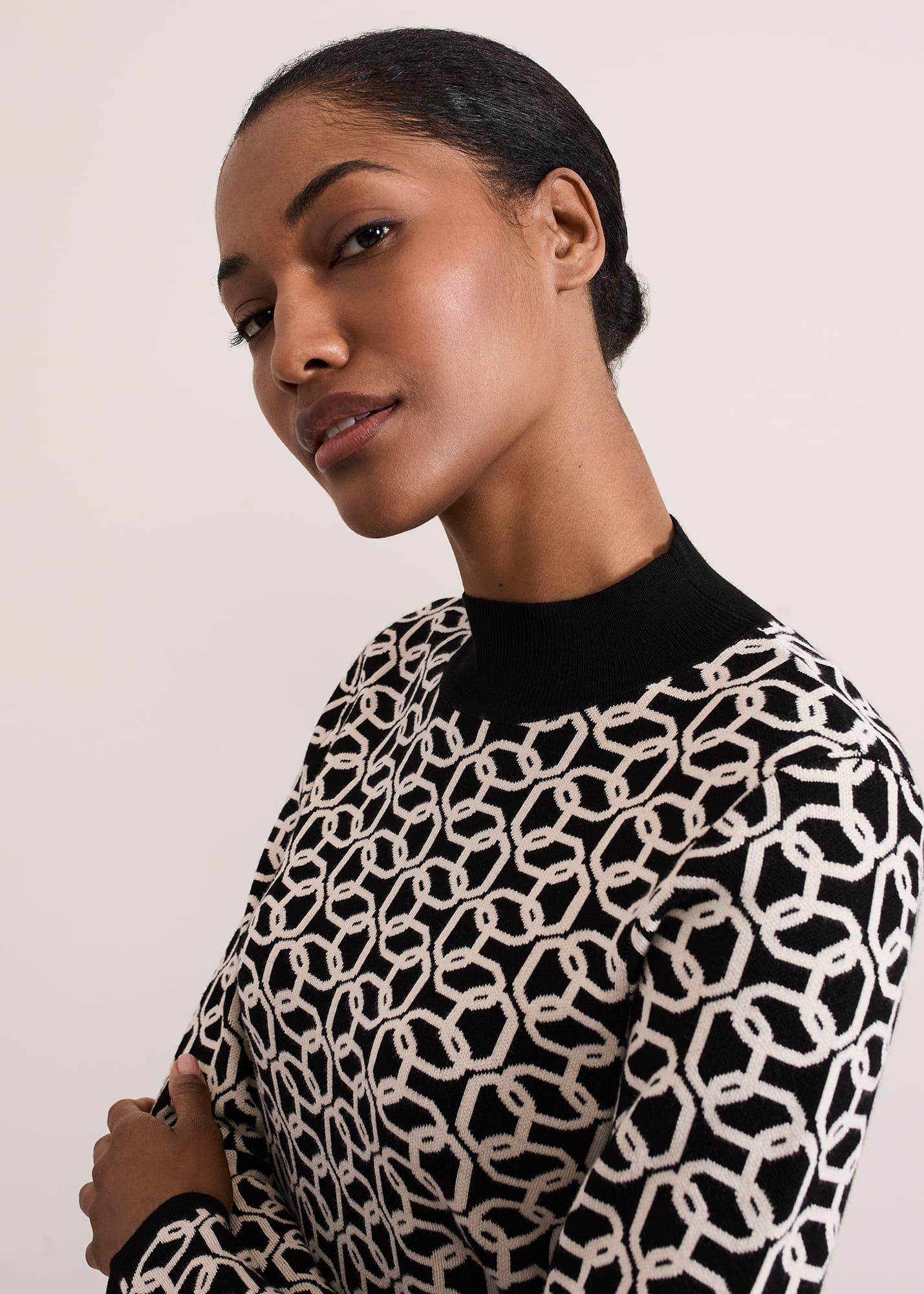 Callie Chain Jacquard Fitted Top