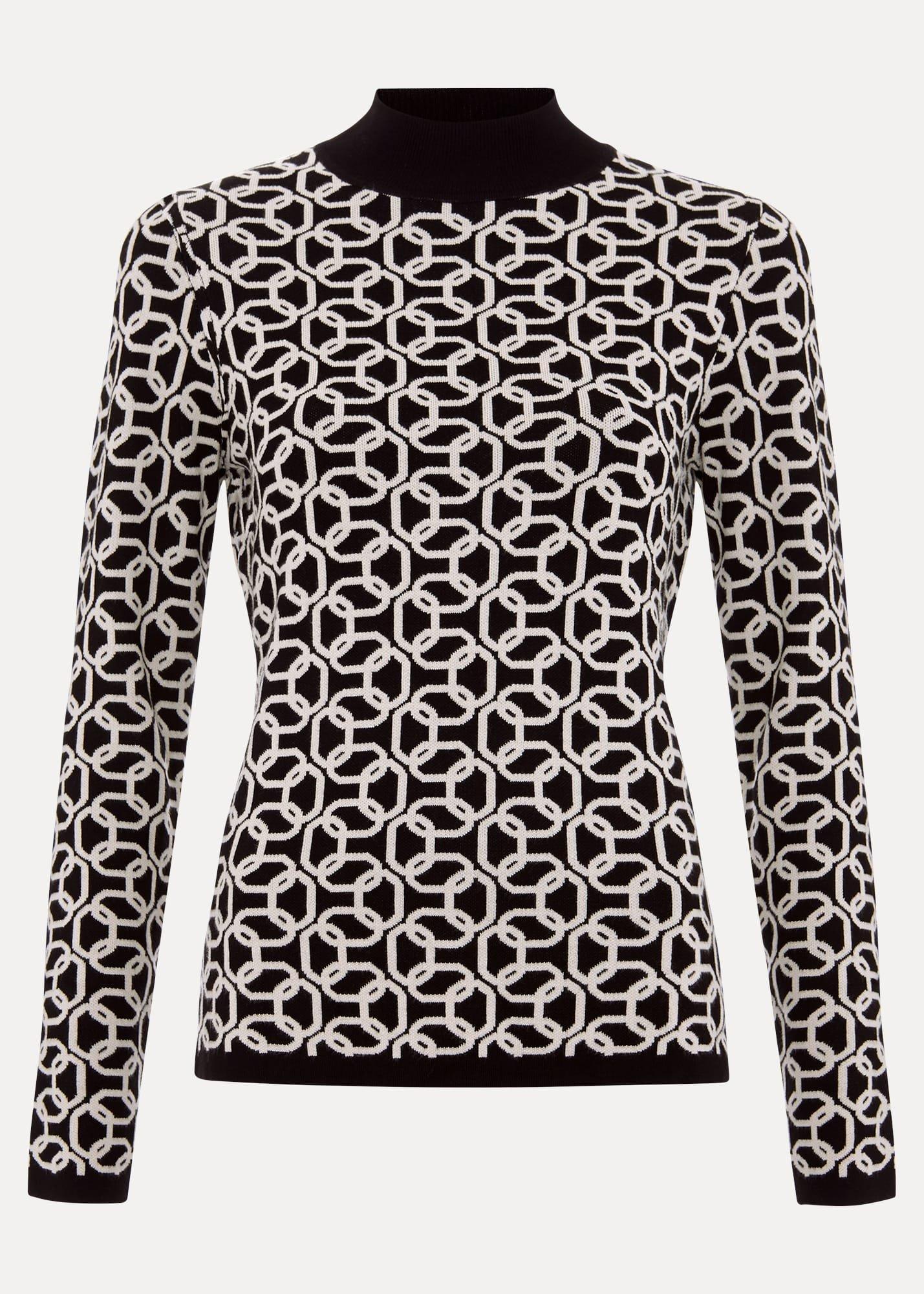 Callie Chain Jacquard Fitted Top