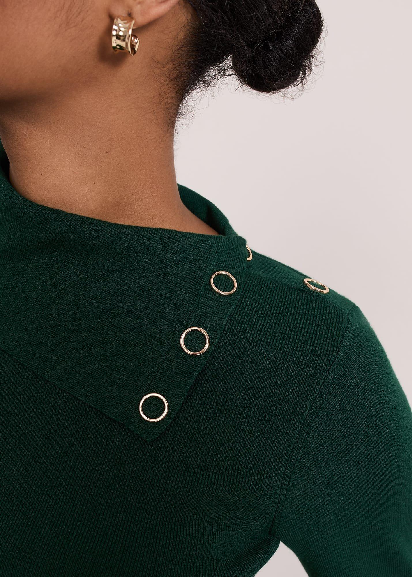 ${product-id}-Regina Popper Collar Ribbed Top-Green-${view-type}