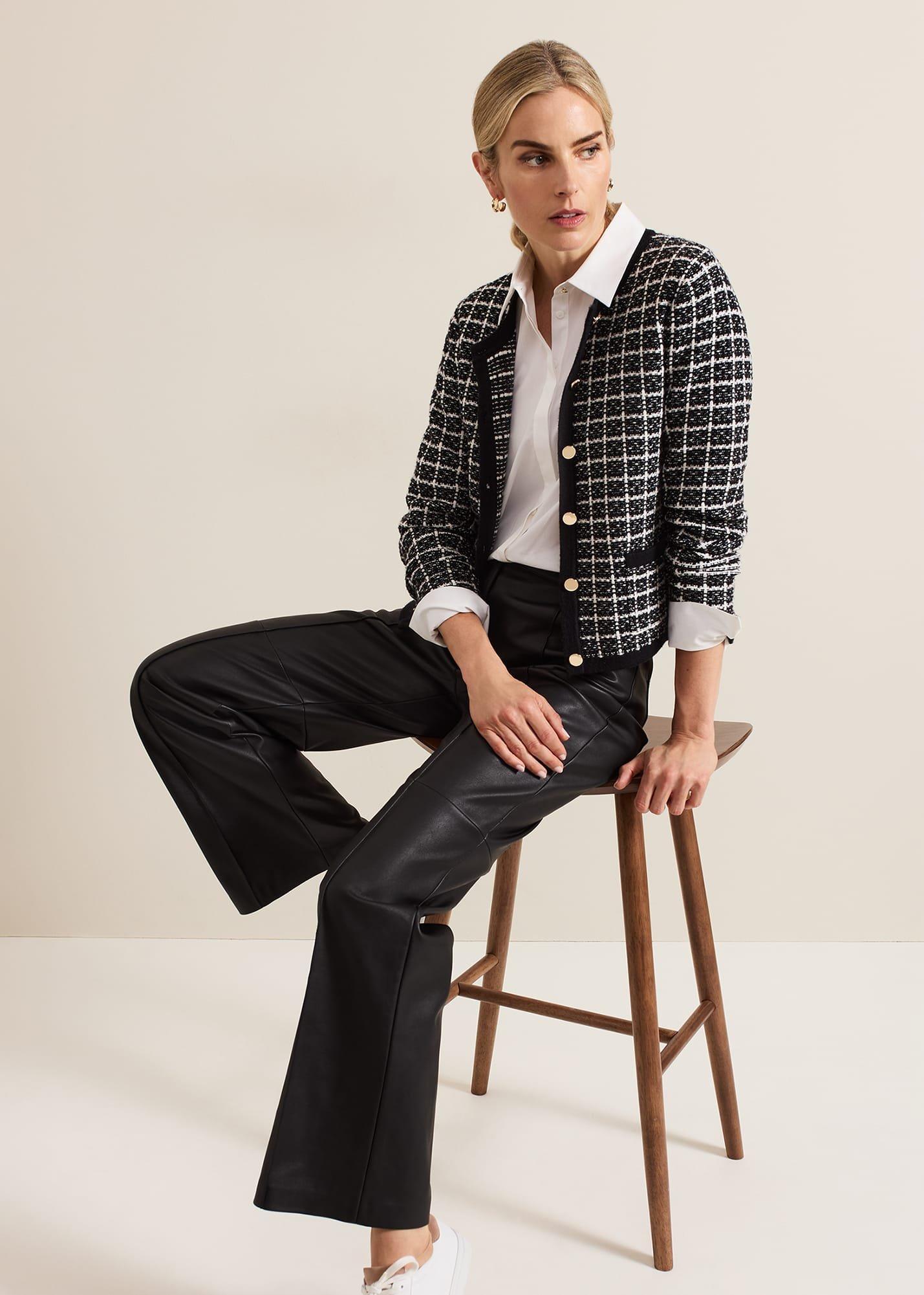 ${product-id}-Tiffany Lurex Check Cardigan-Black/Ivory-${view-type}