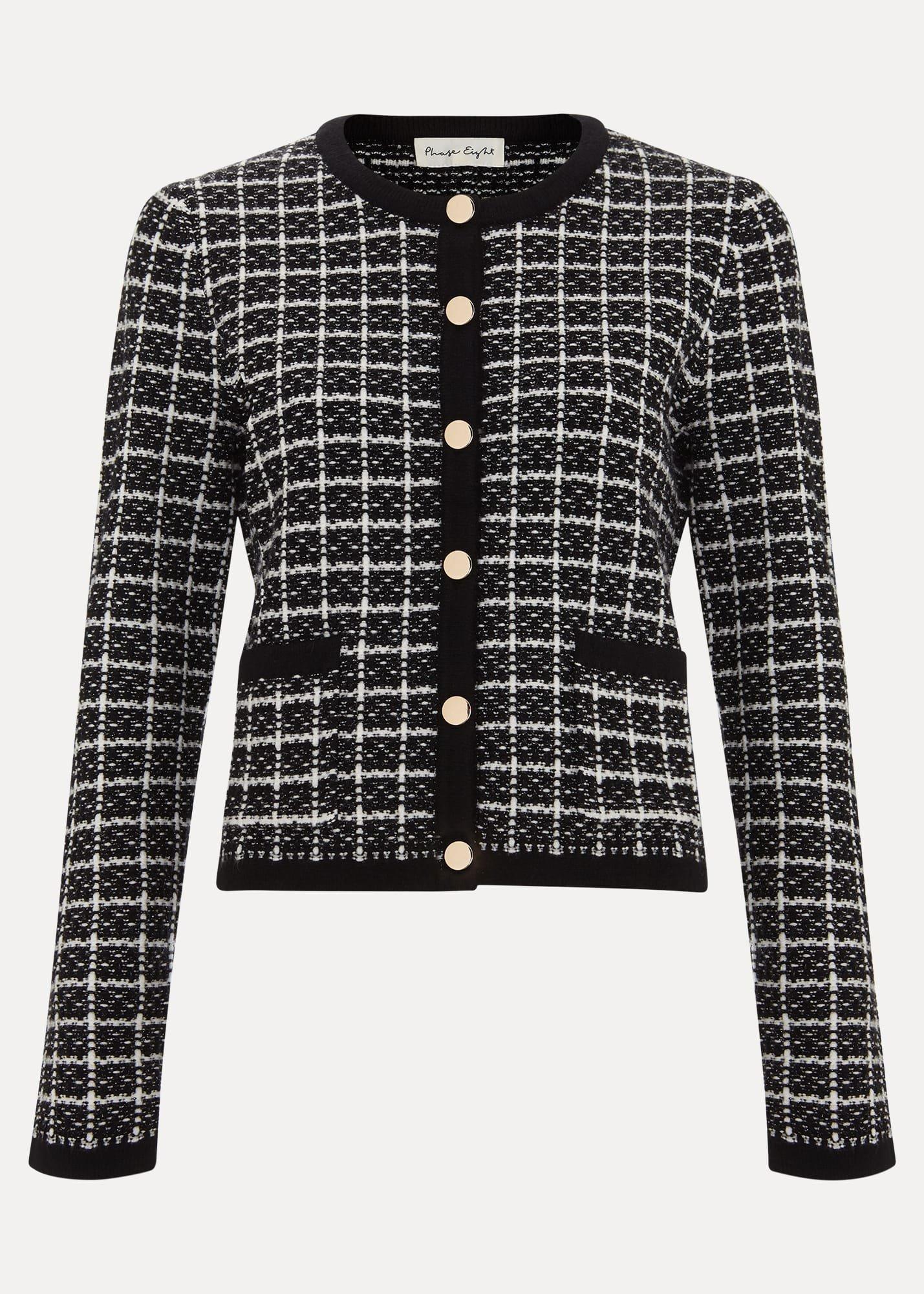 Tiffany Lurex Check Cardigan