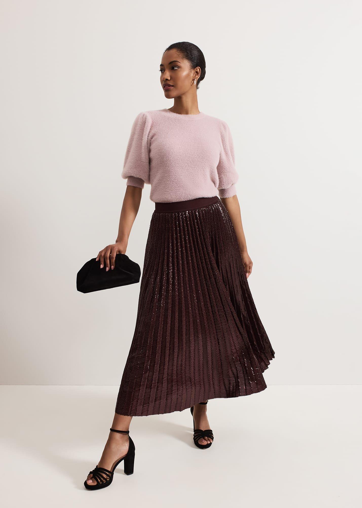 ${product-id}-Fern Fluffy Puff Sleeve Knit-Pink-${view-type}