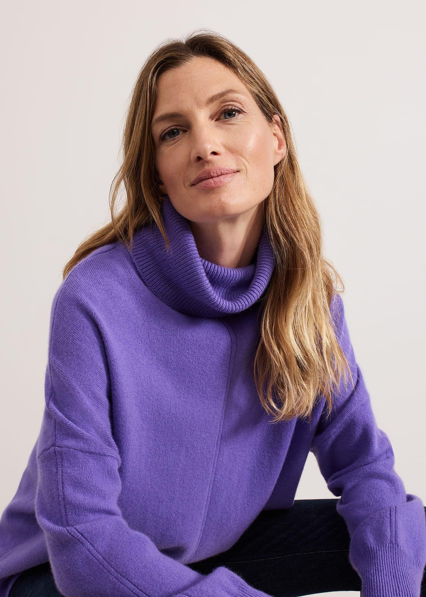 Louanna Roll Neck Wool Cashmere Jumper