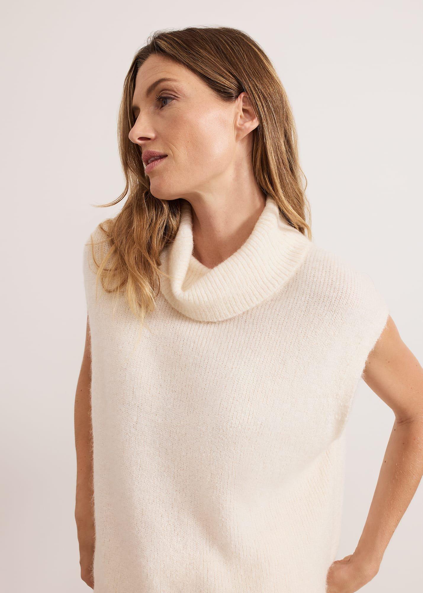 ${product-id}-Ginny Ivory Cowl Neck Tabard-Winter White-${view-type}