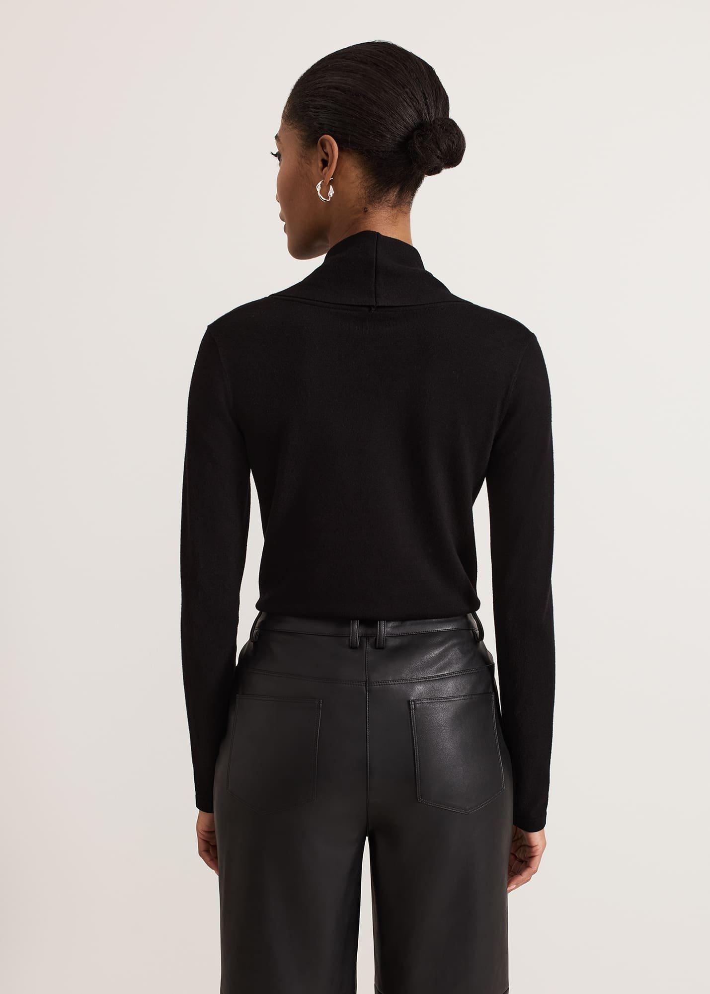 Lottie Black Cowl Neck Jumper