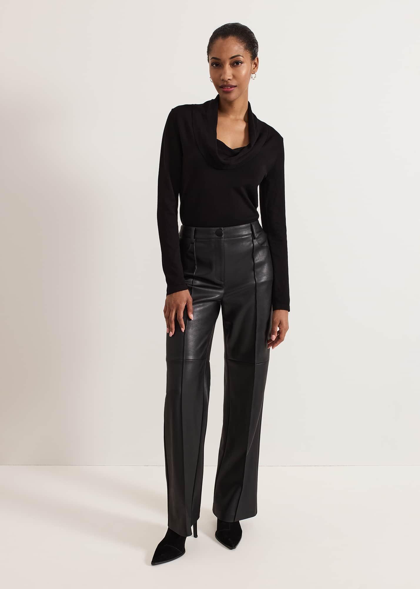 Lottie Black Cowl Neck Jumper