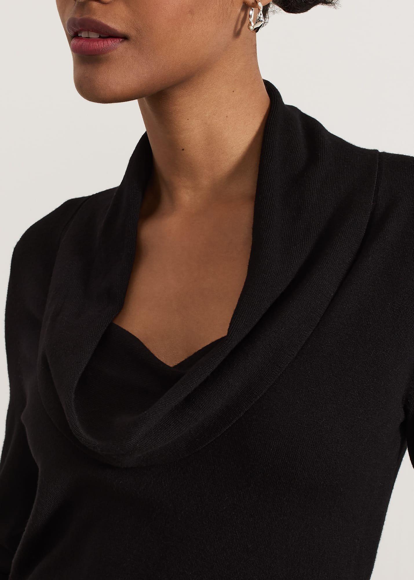 Lottie Black Cowl Neck Jumper