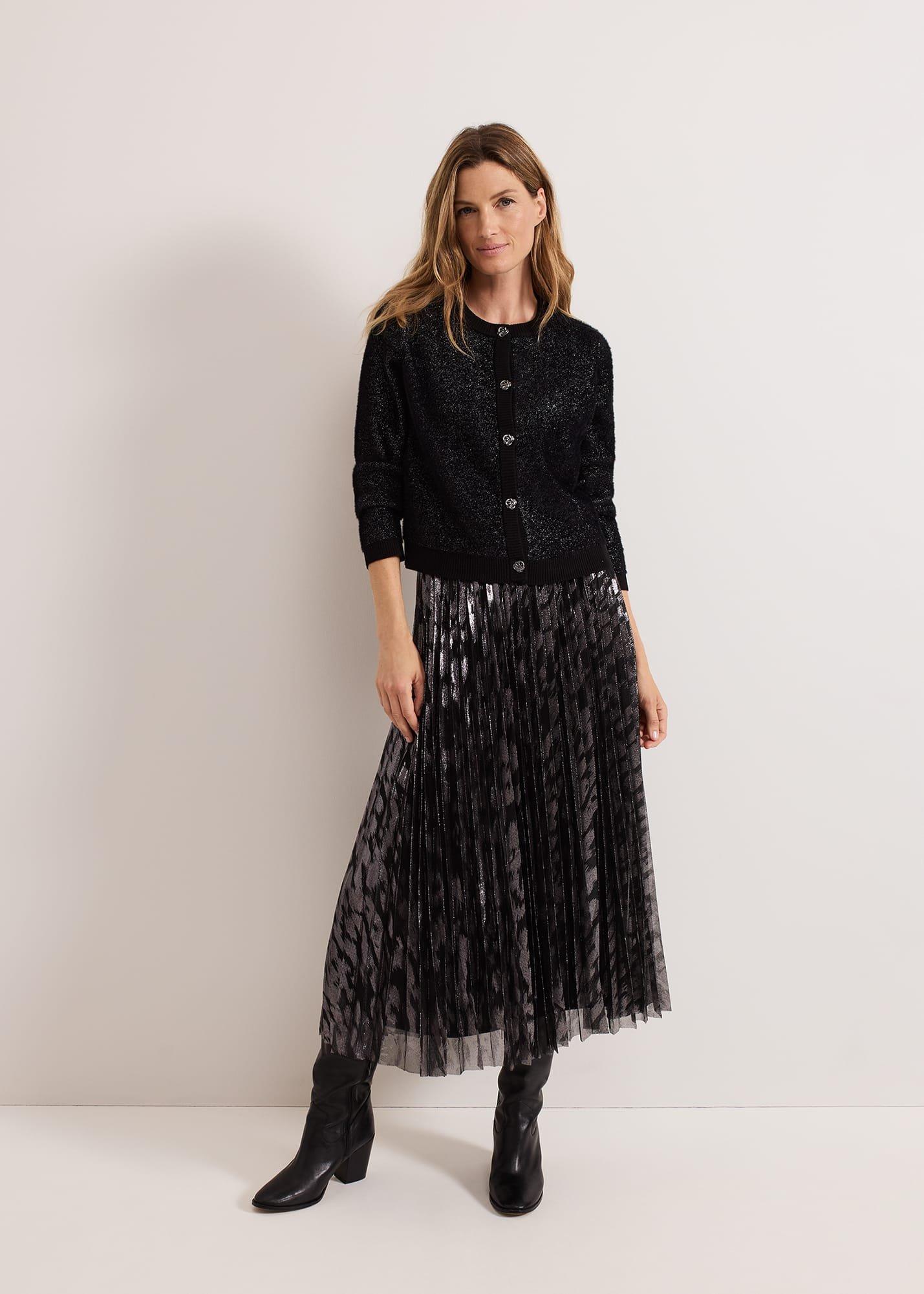 Javina Fluffy Lurex Cardigan